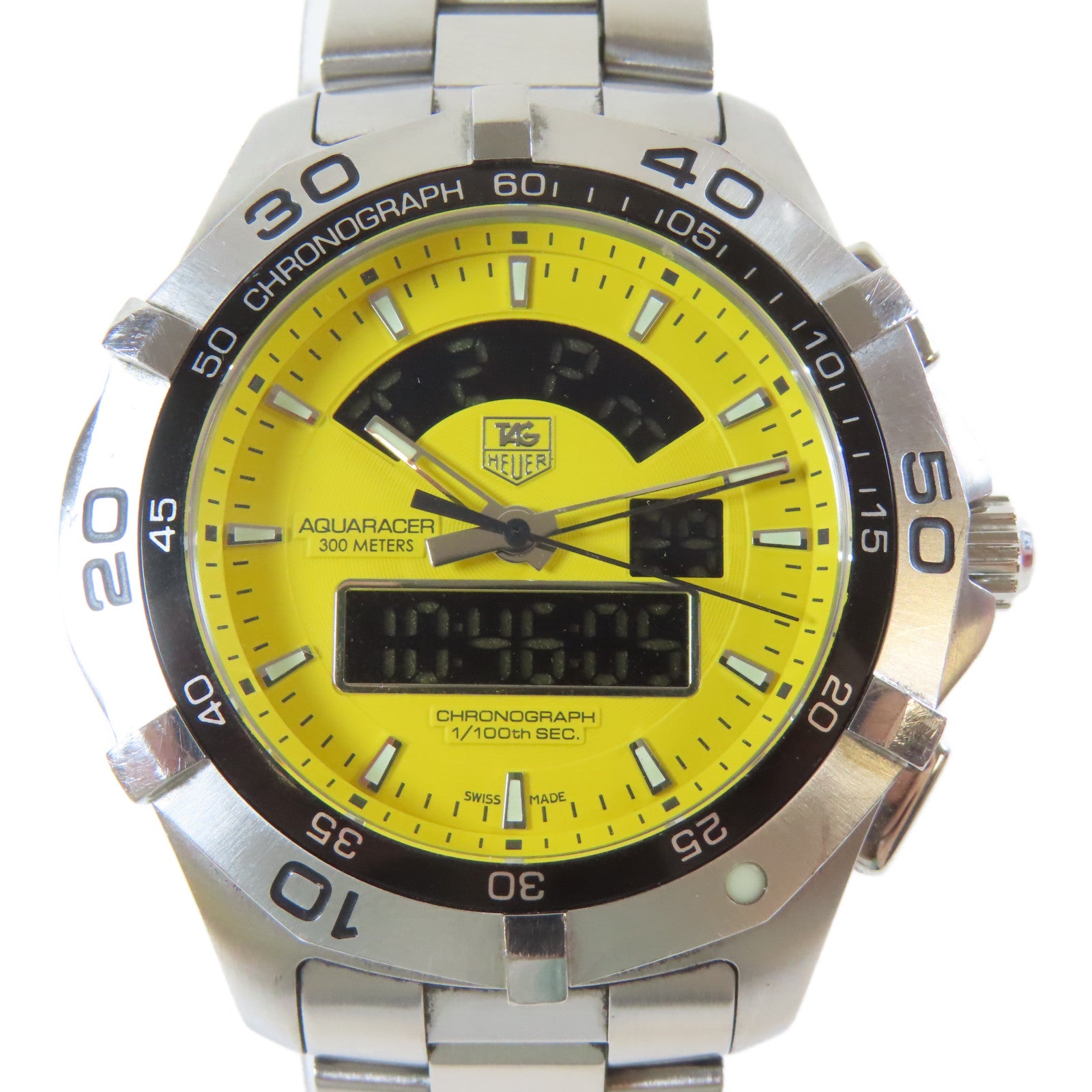 TAG HEUER Aquaracer不鏽鋼手錶黃色
