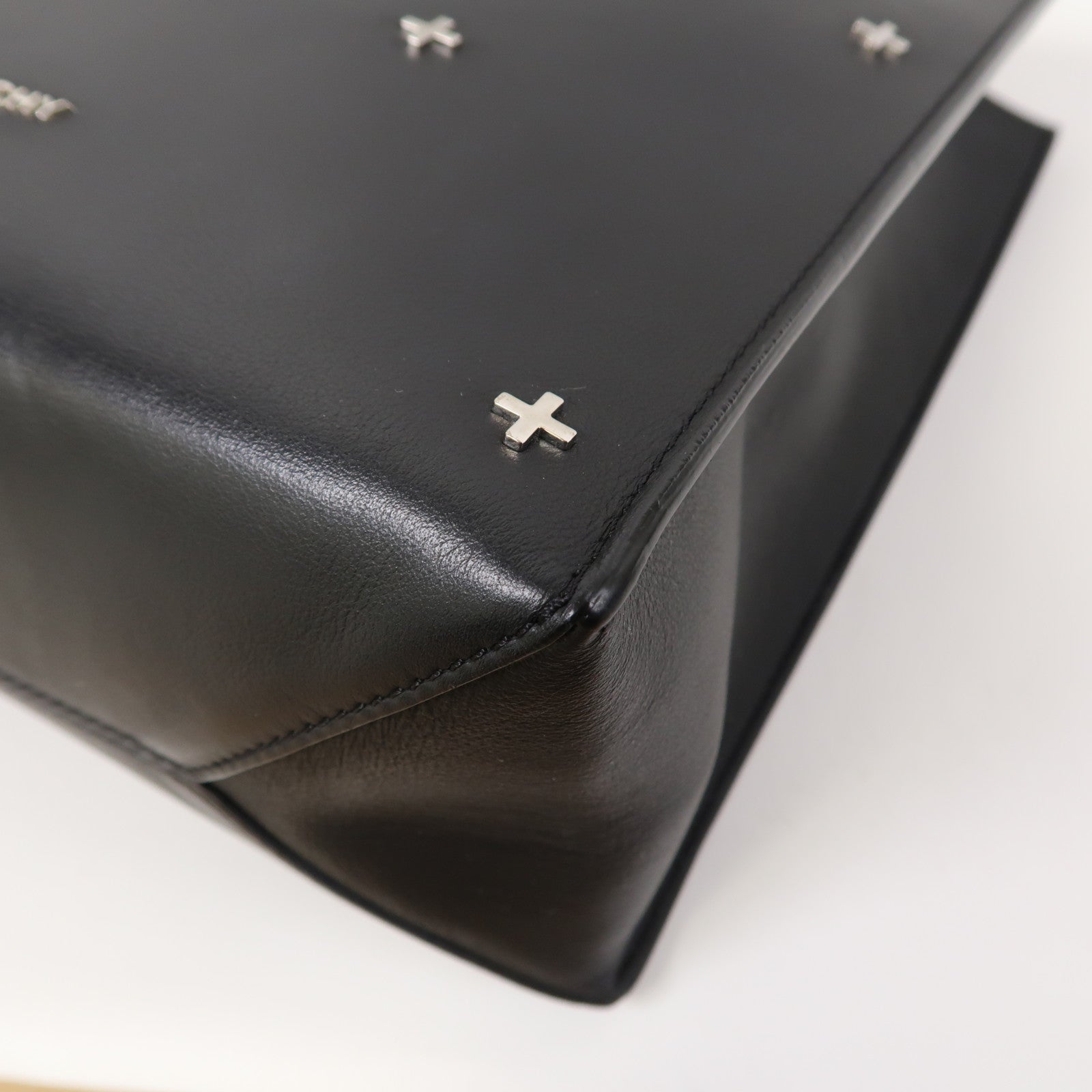 GIVENCHY 牛皮皮革2 Way Shoulder銀扣手挽肩背兩用袋黑色