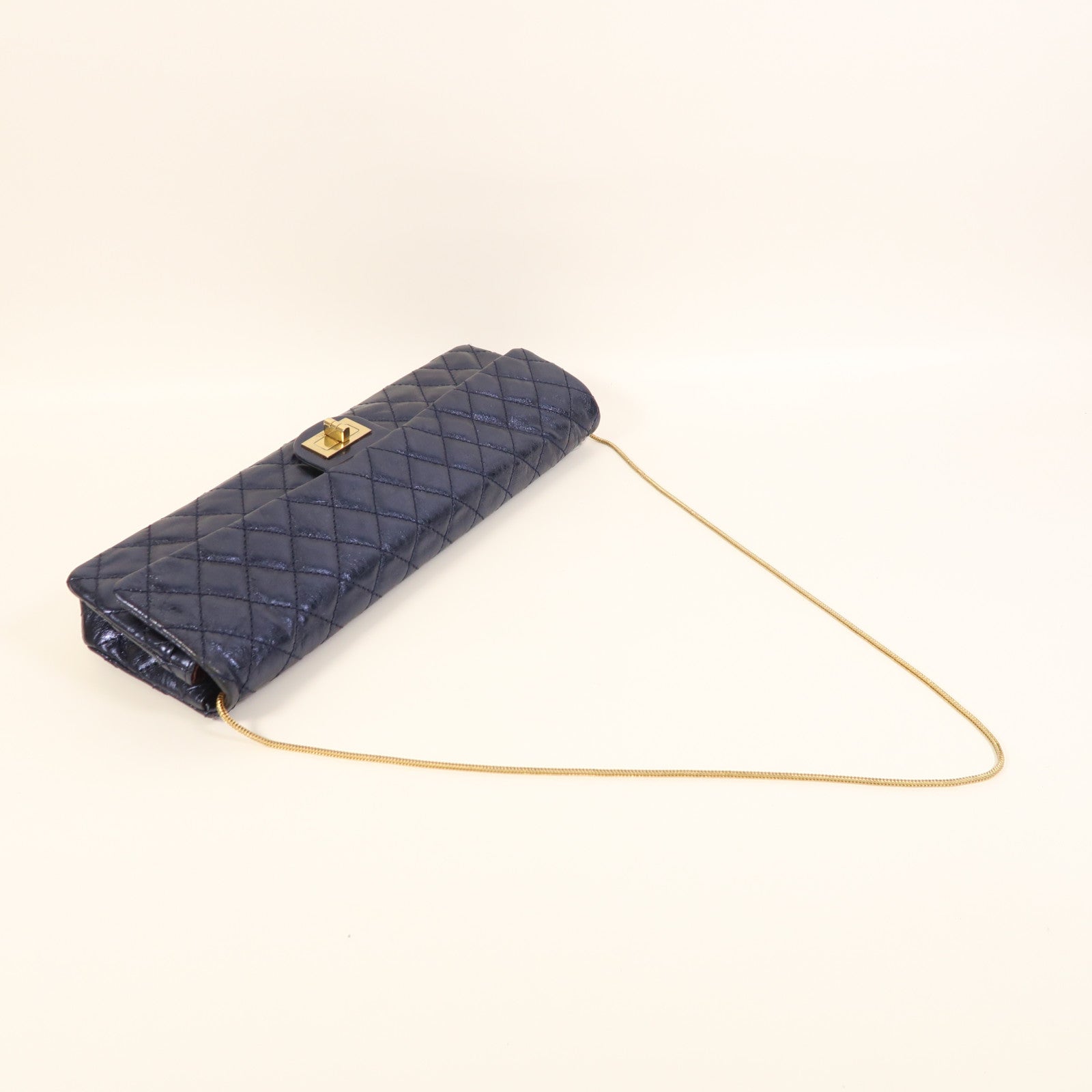 CHANEL 皮革2.55金扣鏈帶肩背袋