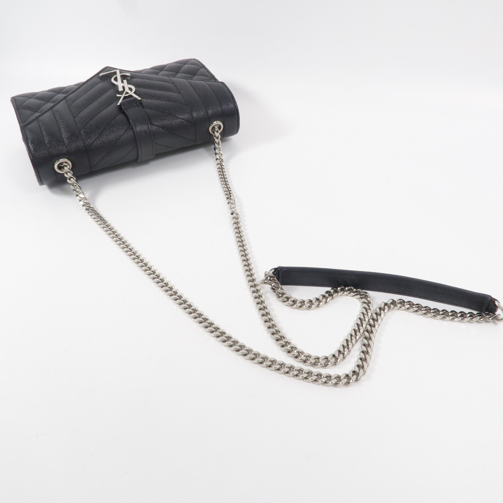 SAINT LAURENT 牛皮皮革Envelope Small鏈帶肩背袋