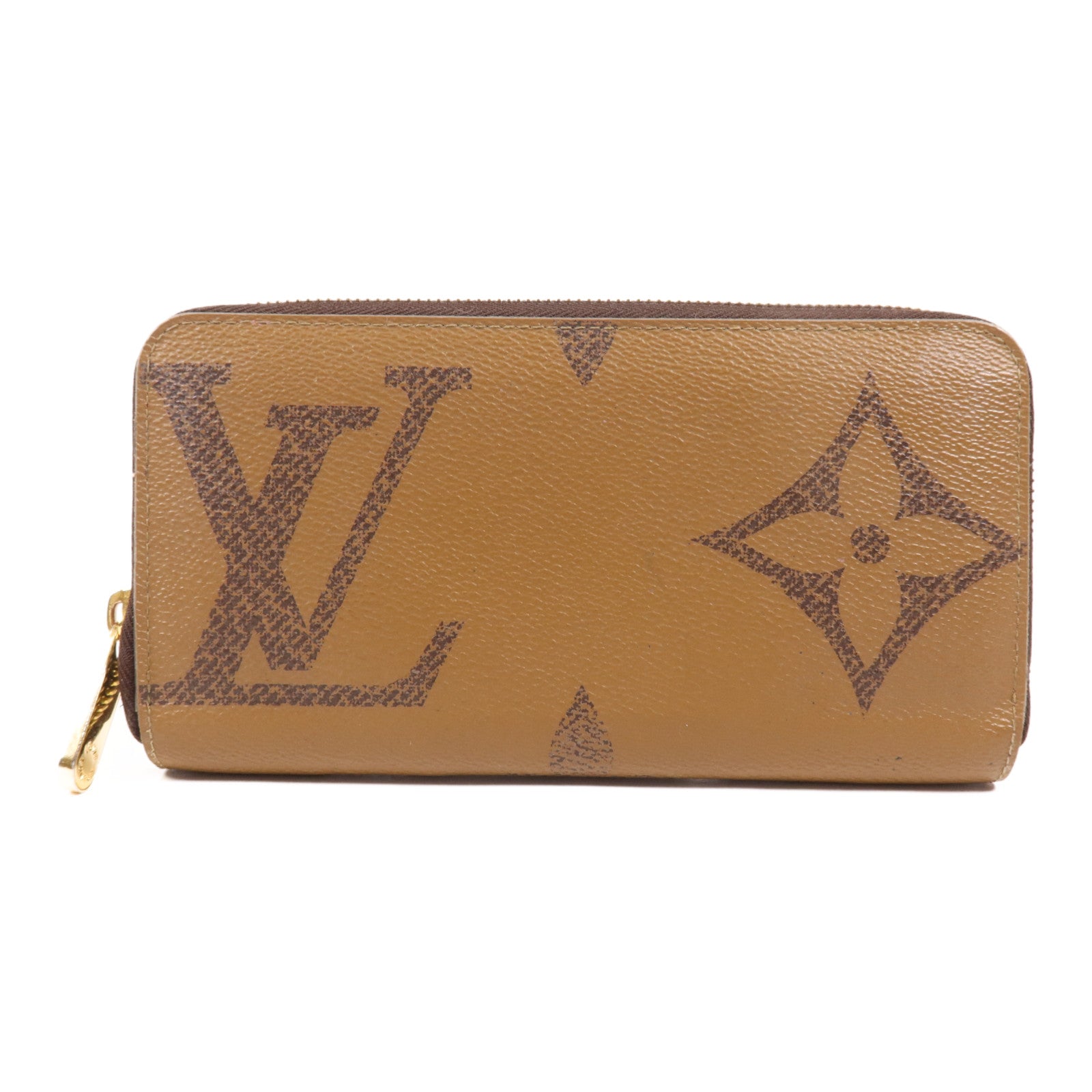 LOUIS VUITTON Monogram Giant Reverse Zippy Wallet金扣長錢包