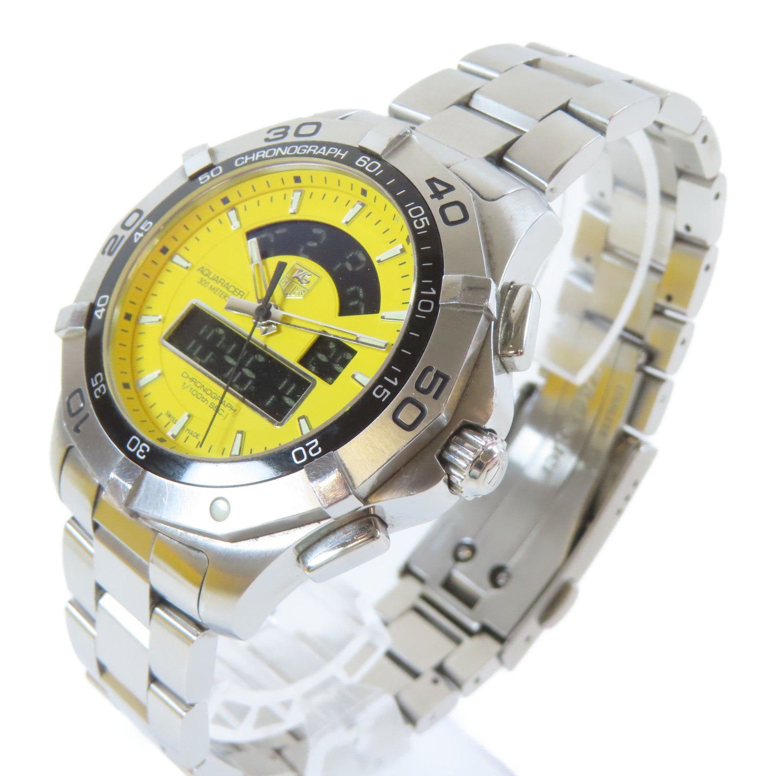 TAG HEUER Aquaracer不鏽鋼手錶黃色