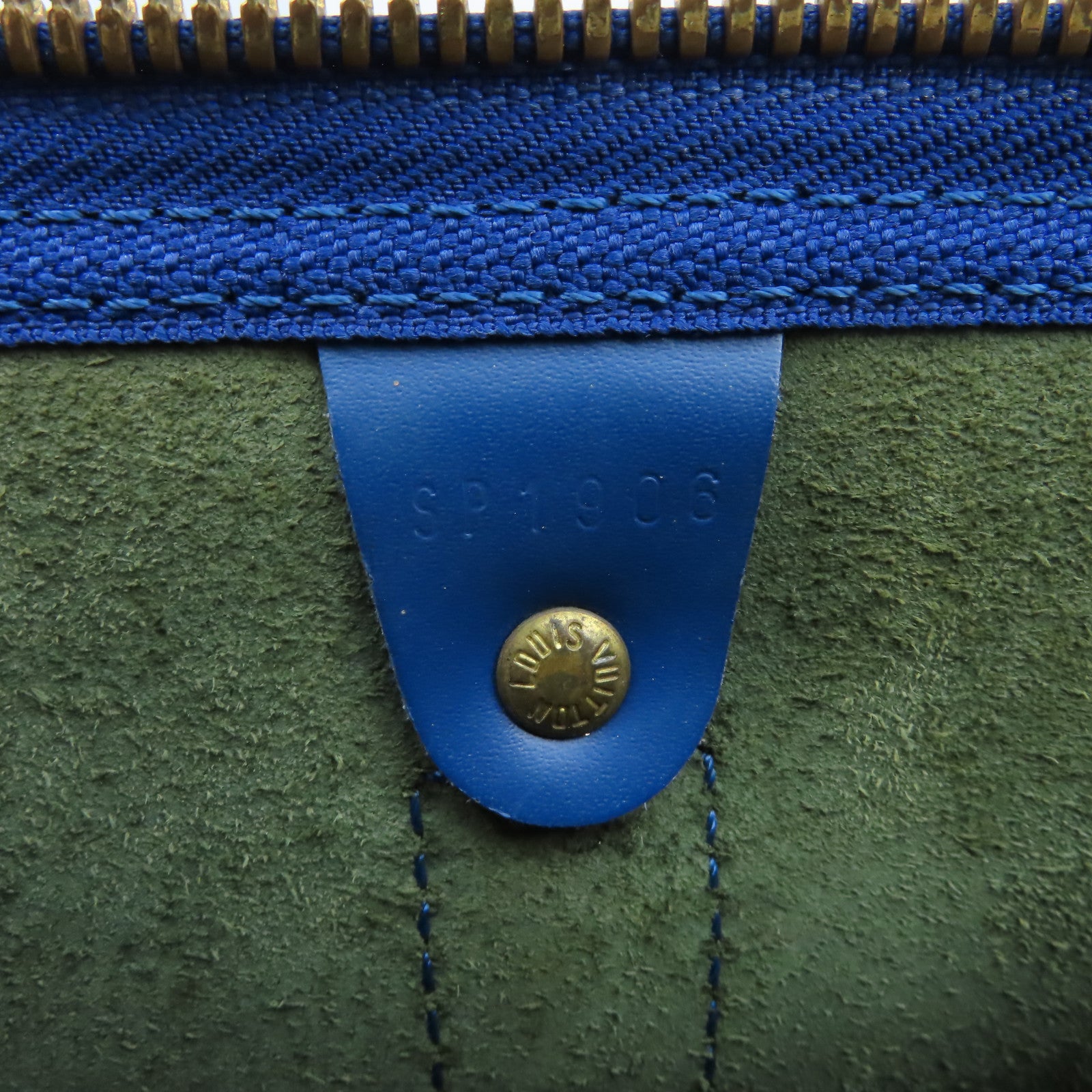 LOUIS VUITTON 【激減優惠】Epi Keepall 45金扣波士頓包藍色