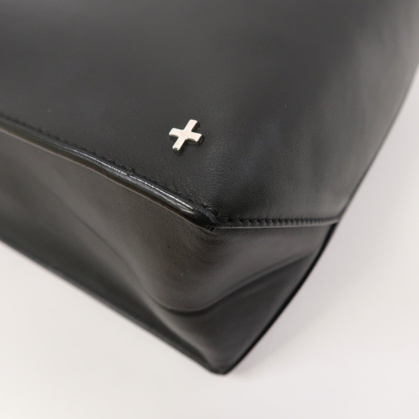 GIVENCHY 牛皮皮革2 Way Shoulder銀扣手挽肩背兩用袋黑色