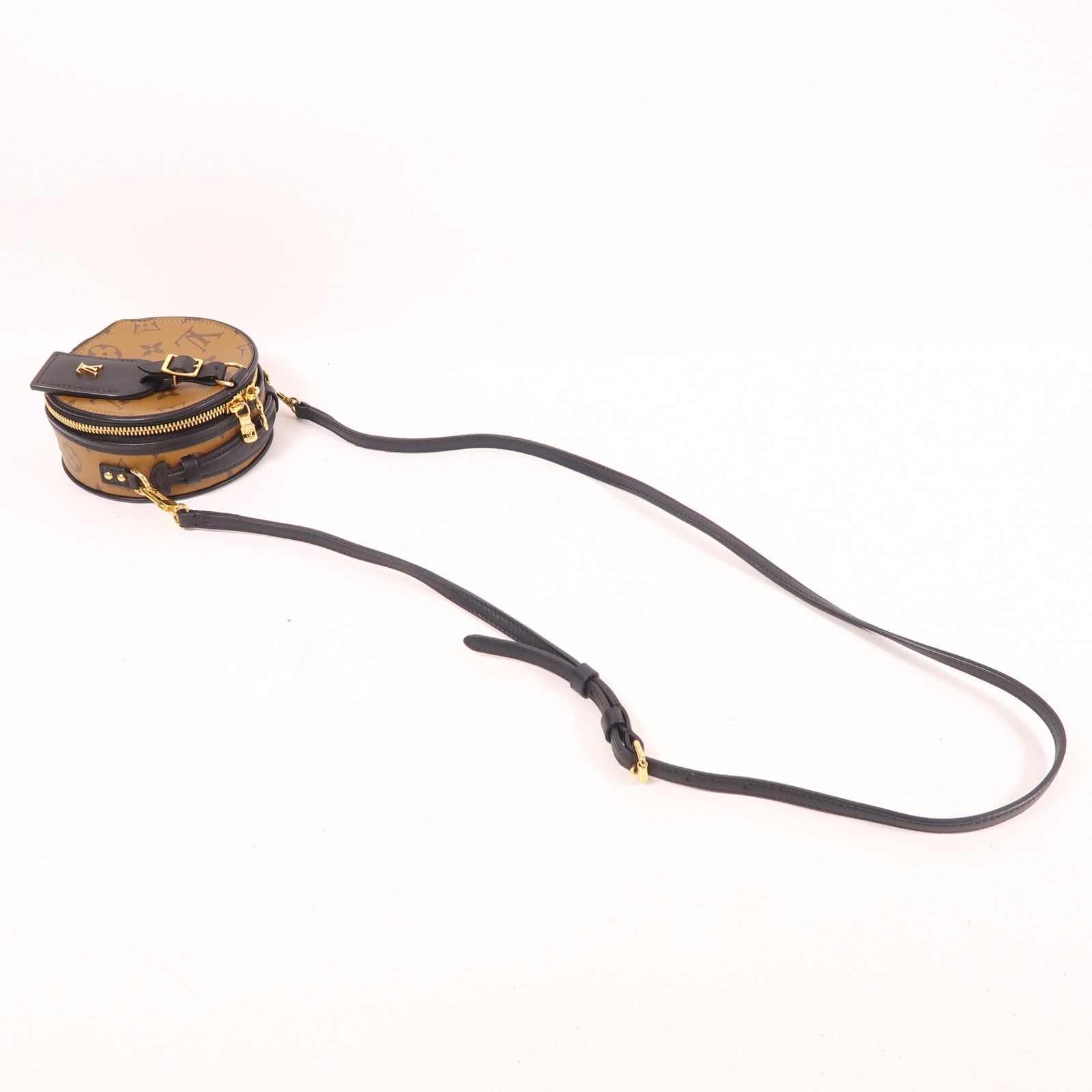 LOUIS VUITTON 【激減優惠】Monogram Reverse Mini Boite Chapeau金扣手挽肩背兩用袋