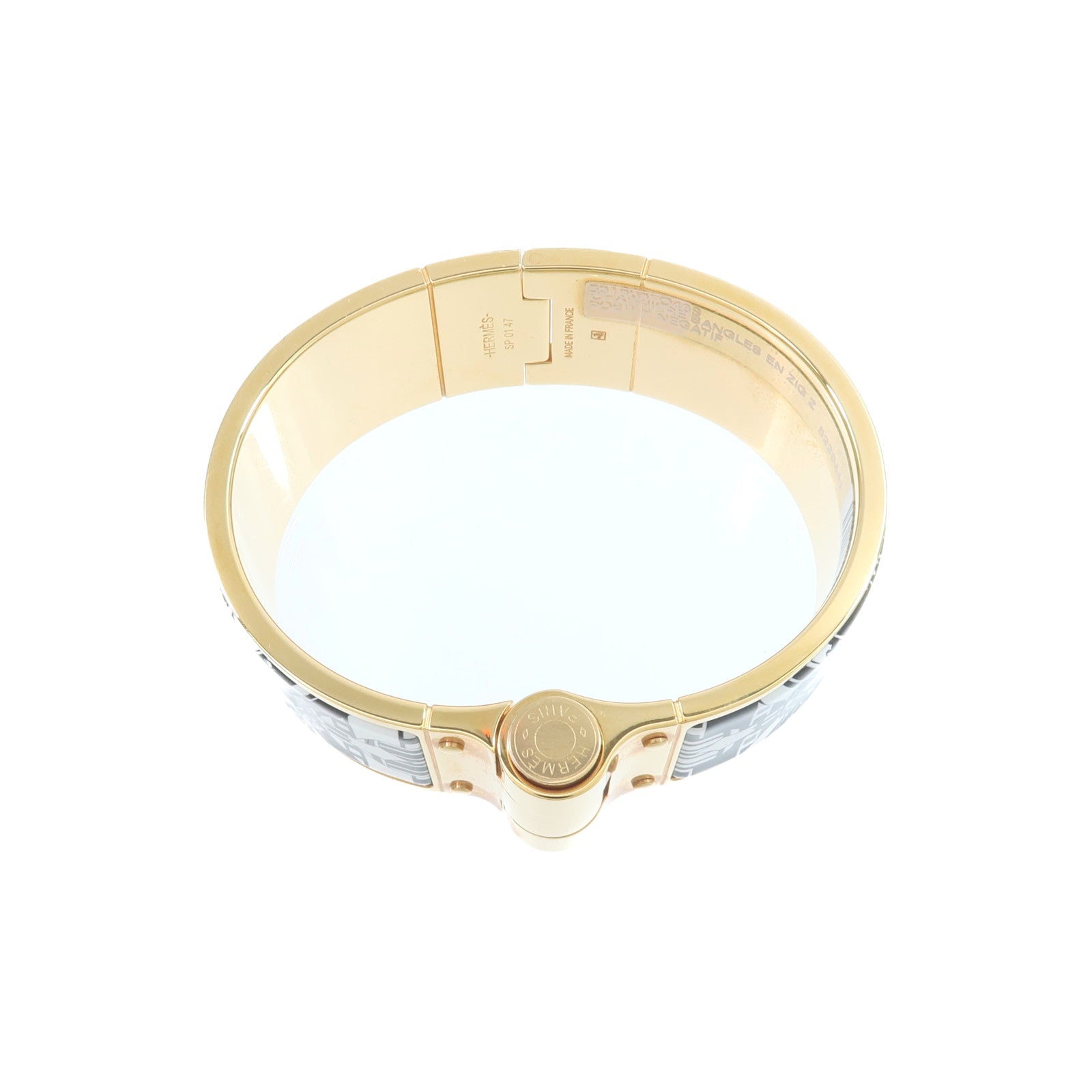 HERMES 金屬/琺瑯Charniere Wide Bangle手鐲