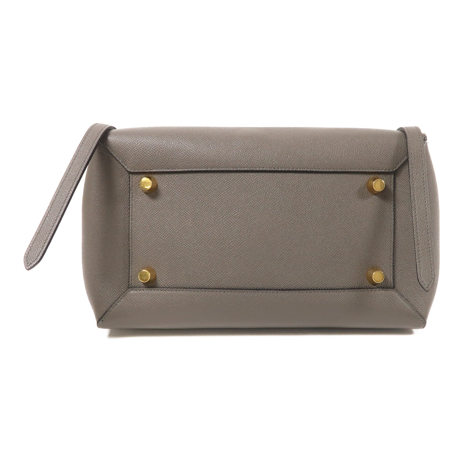 CELINE GHW Belt Bag 2 Way Shoulder Bag Handbag FAT1221 Calfskin Leather Gray