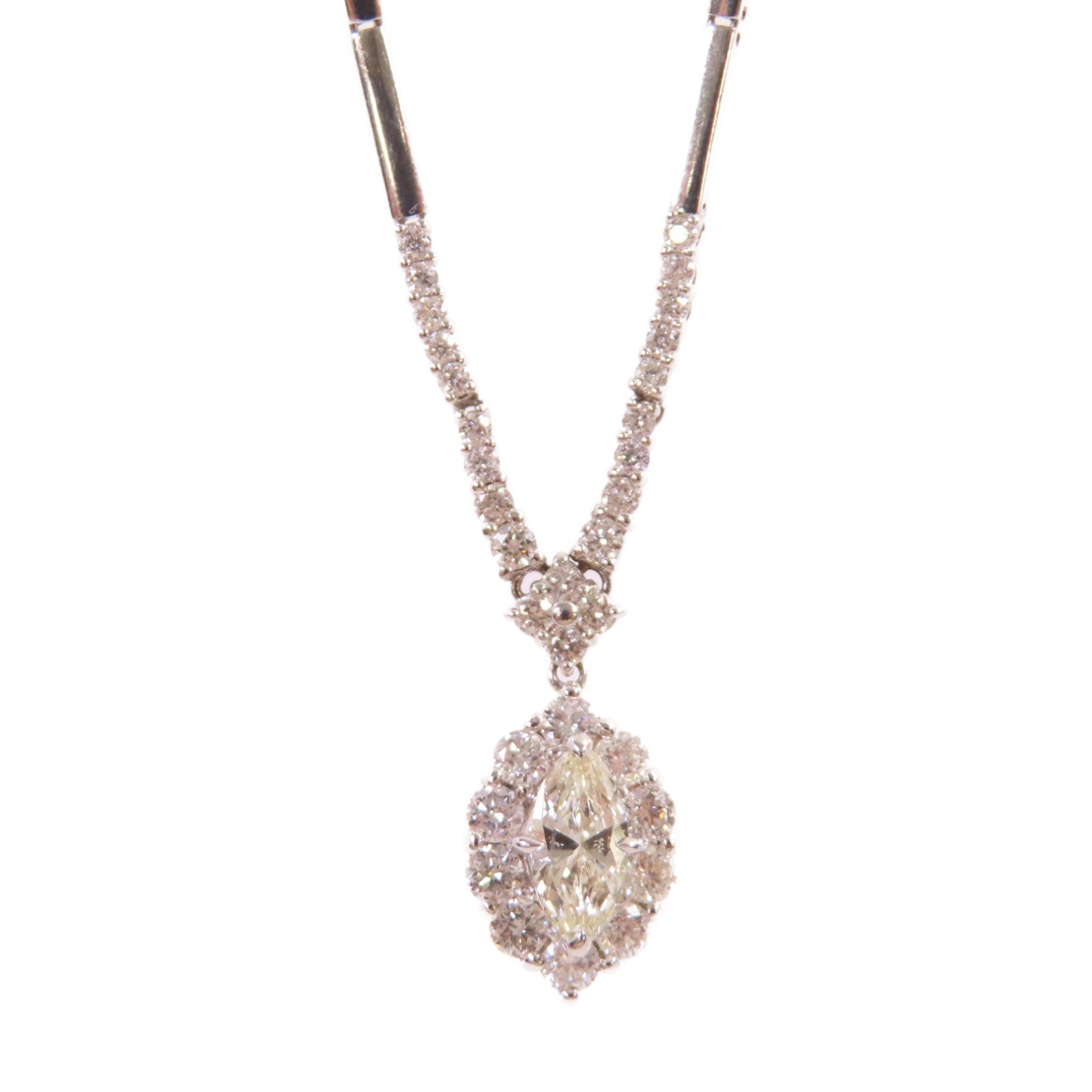 JEWELRY 18K白金/14K白金Diamond Necklace 0.76ct/0.88ct/0.55ct鑽石項鍊