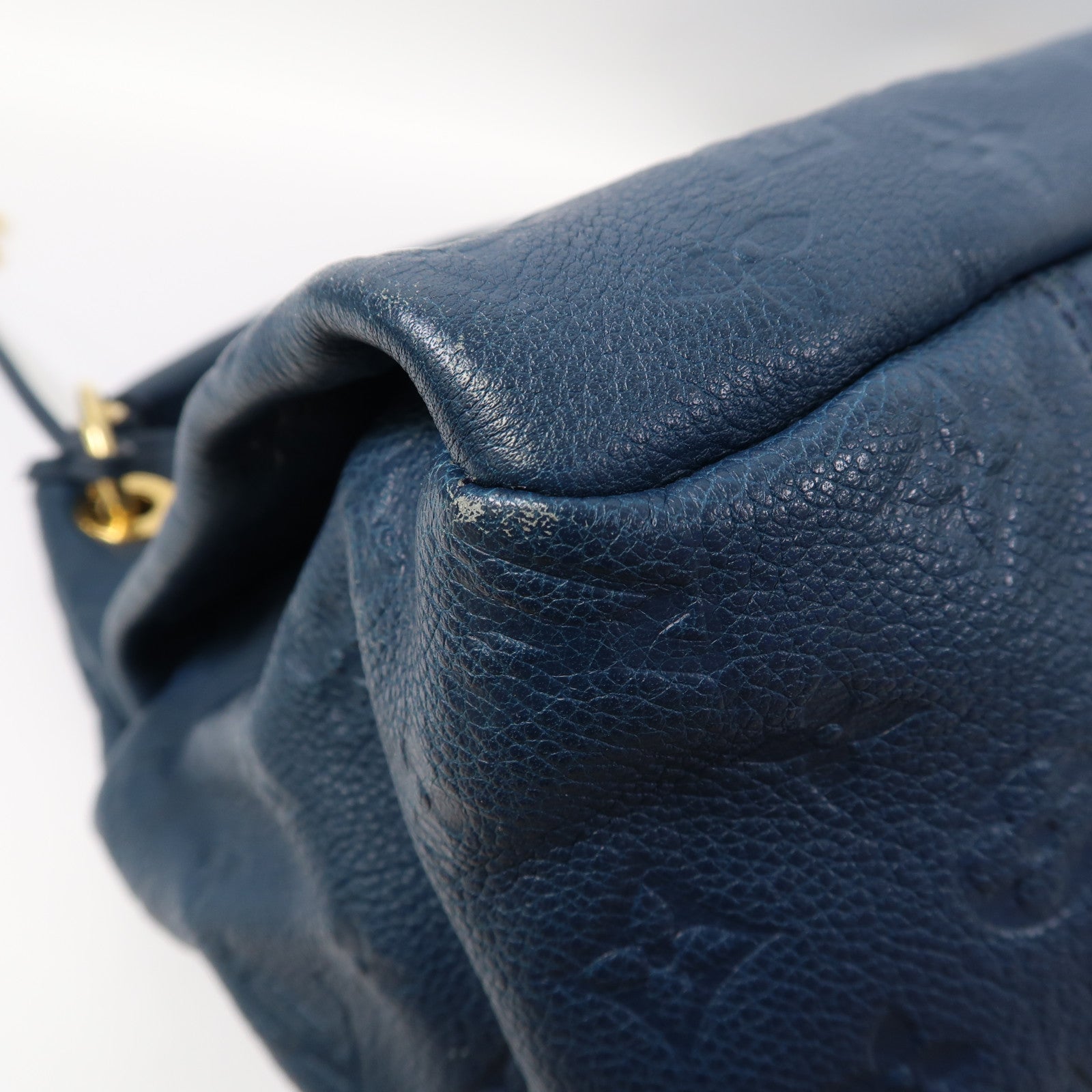 LOUIS VUITTON Monogram Empreinte Artsy MM金扣手挽袋藍色