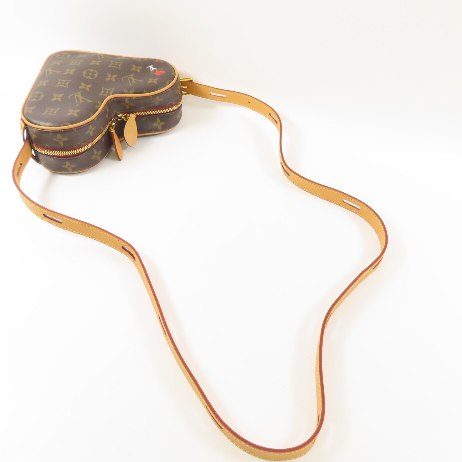 LOUIS VUITTON 【激減優惠】Monogram Game On Coeur金扣肩背袋棕色