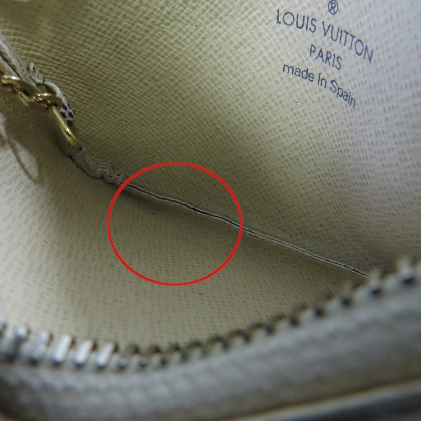 LOUIS VUITTON 【激減優惠】Damier Azur Coin Purse金扣零錢包米白色