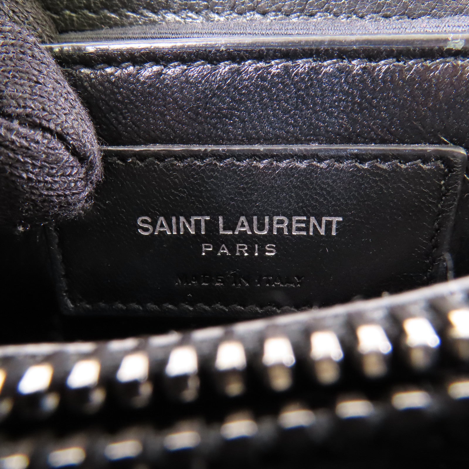SAINT LAURENT 牛皮皮革Chain 2 Way Bag銀扣鏈帶手挽肩背兩用袋