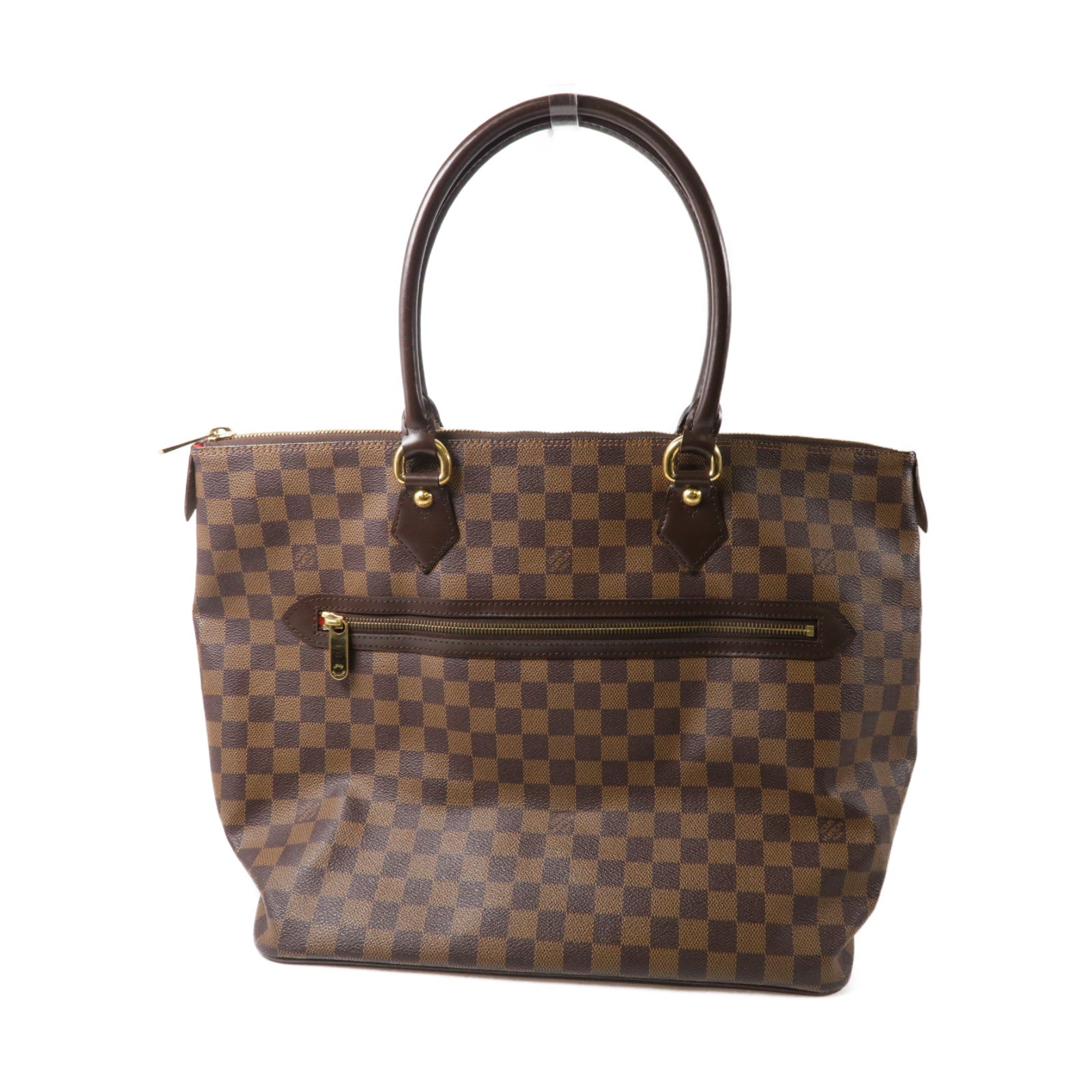 LOUIS VUITTON Damier Saleya GM金扣手挽袋啡色