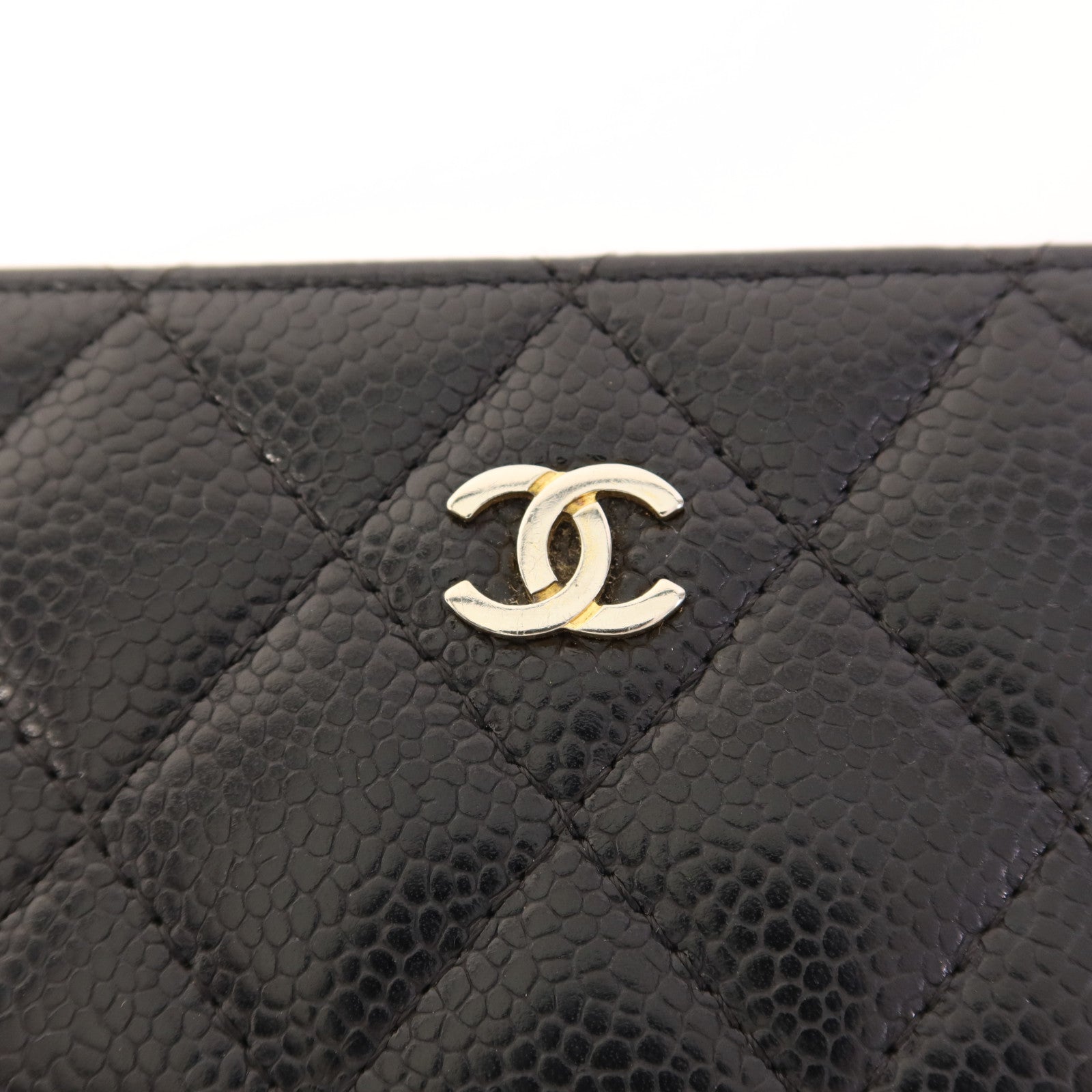 CHANEL 牛皮皮革Card Case銀扣卡片套