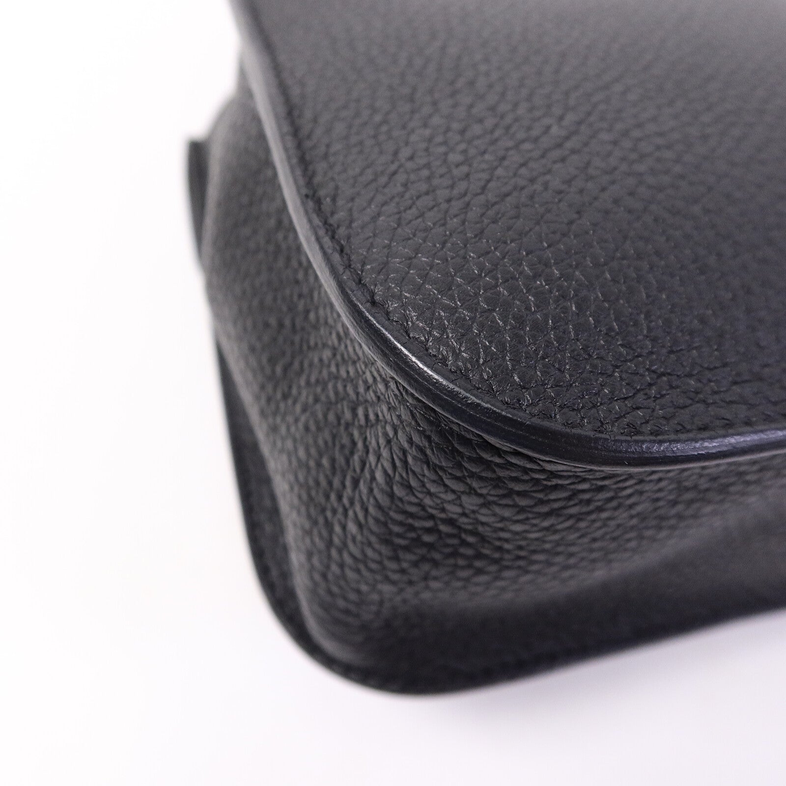HERMES Clemence皮革Halzan 25手挽肩背兩用袋Noir