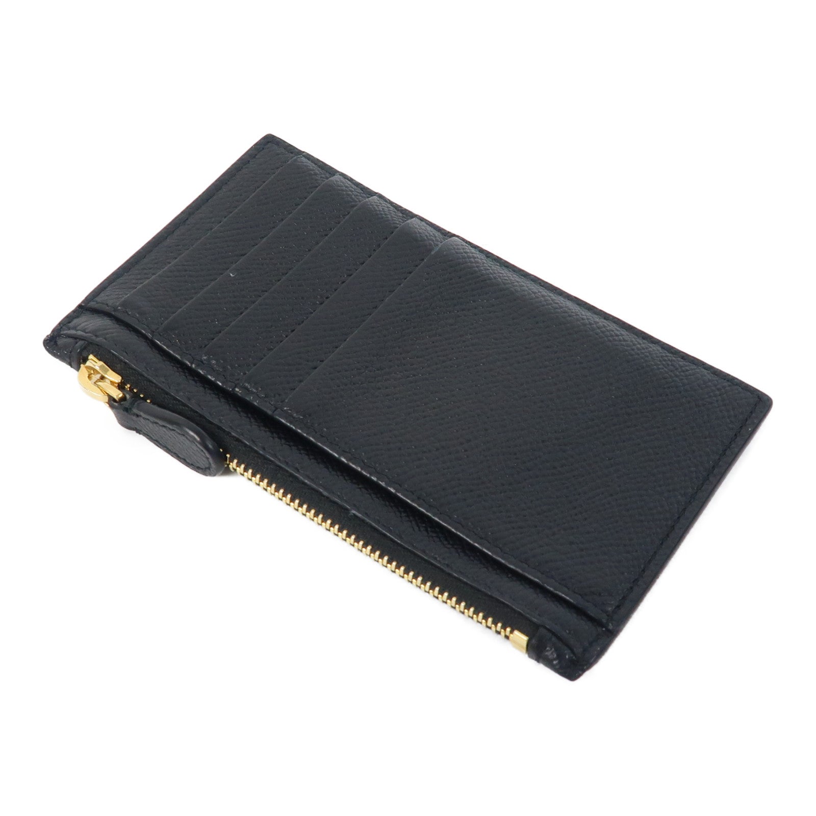 BALENCIAGA 牛皮皮革Card Case金扣卡片套黑色