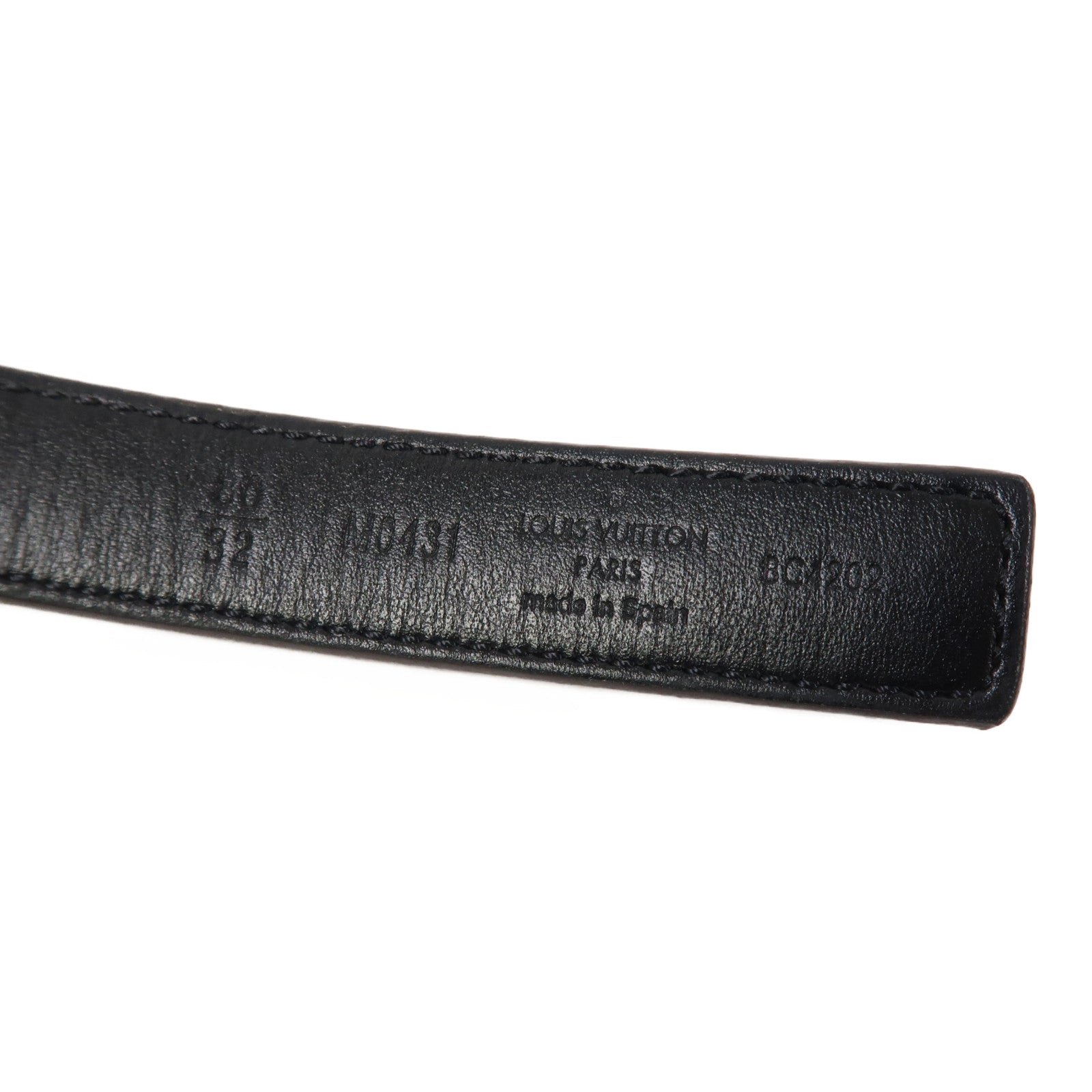 LOUIS VUITTON Monogram Belt 80cm金扣皮帶啡色