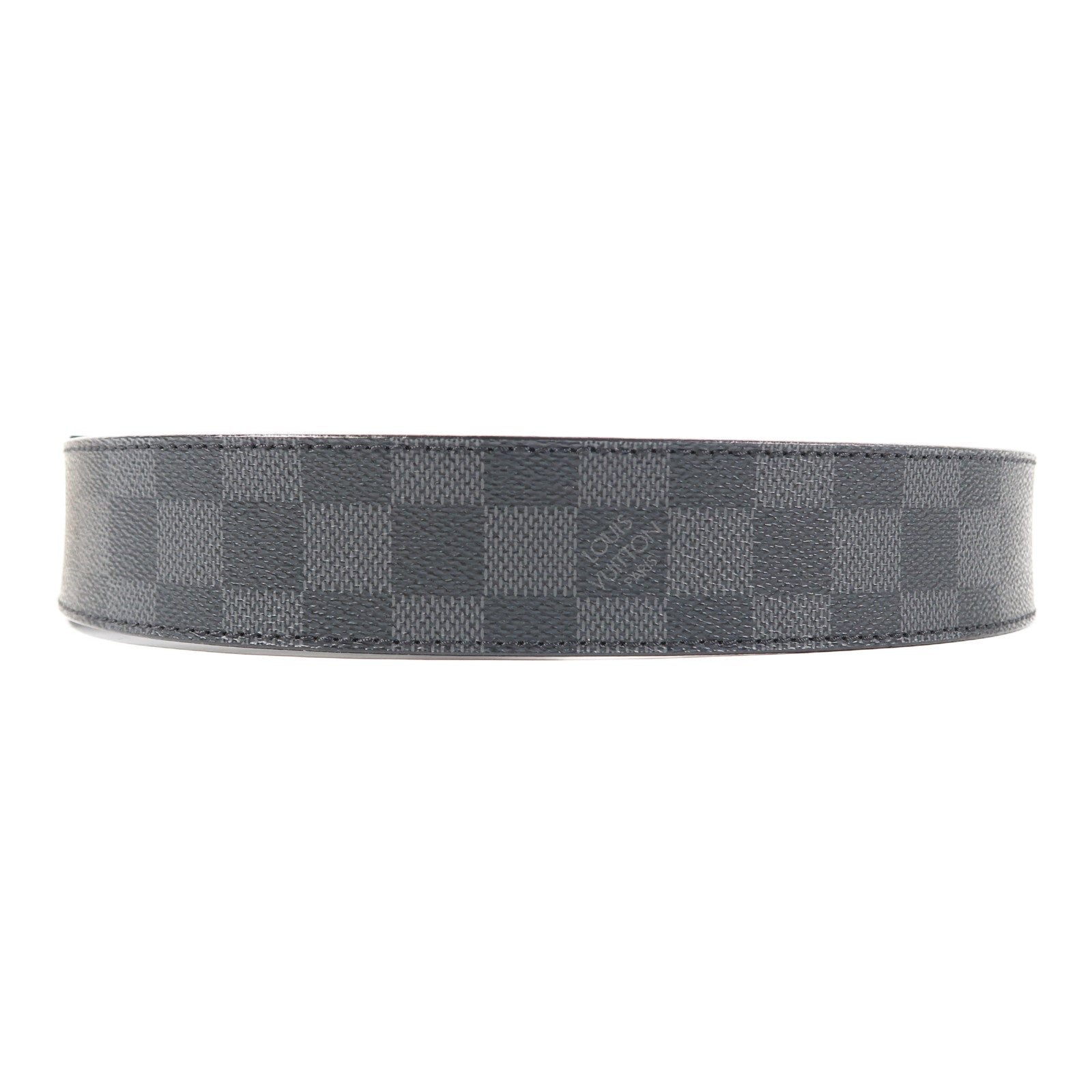 LOUIS VUITTON Damier Graphite Belt 90cm皮帶黑色/灰色