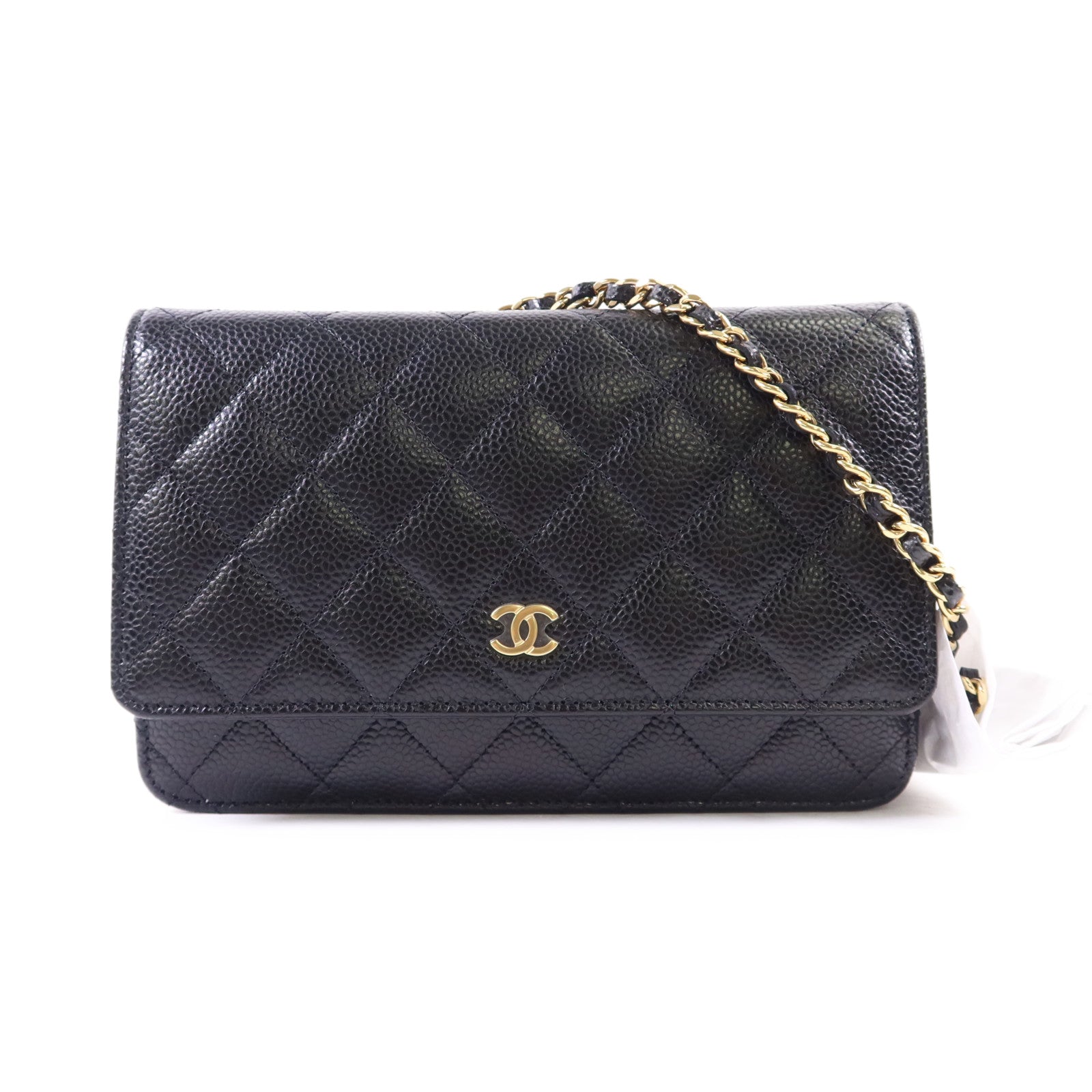 CHANEL 牛皮皮革WOC Wallet On Chain金扣鏈帶肩背袋