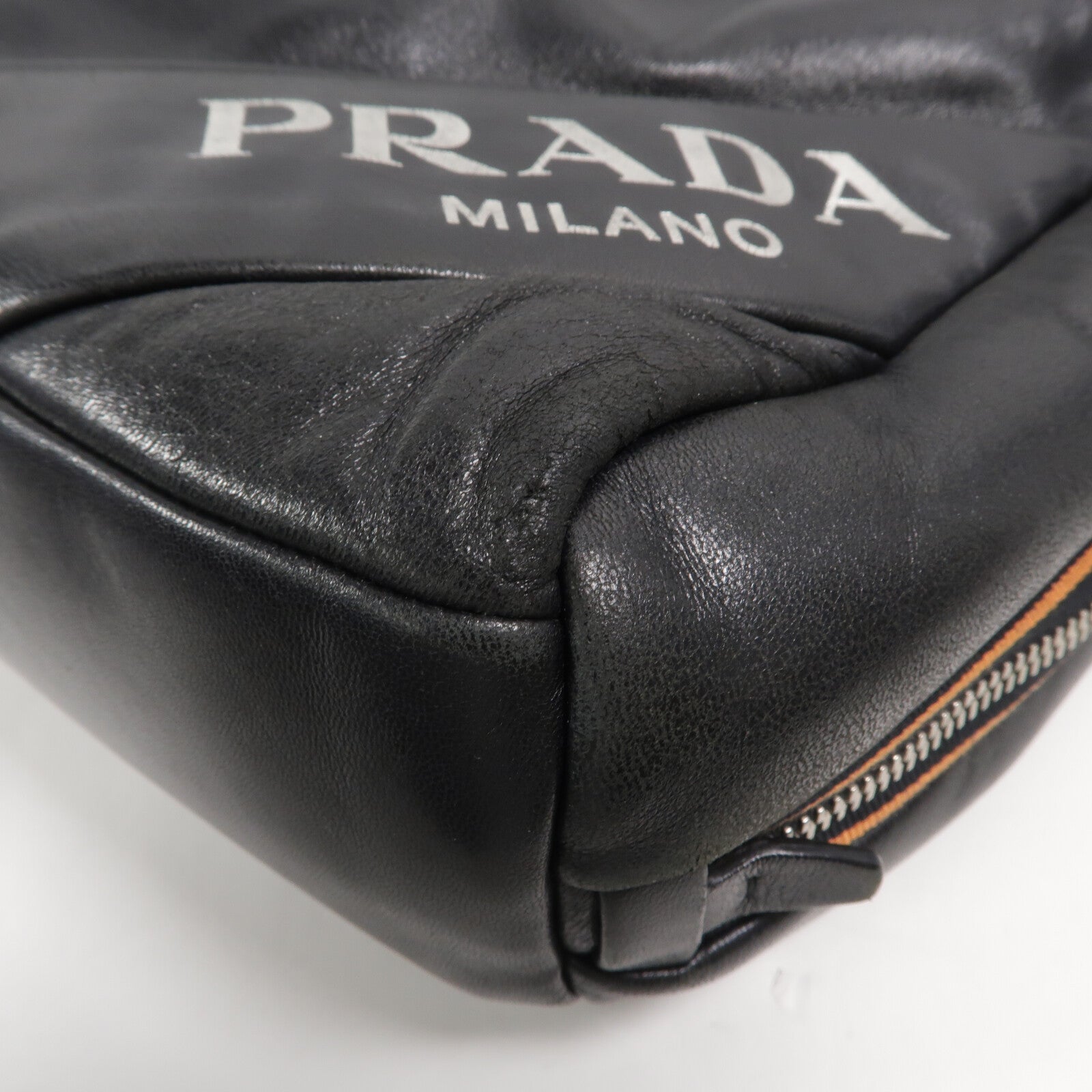 PRADA 牛皮皮革Boston Bag肩背袋