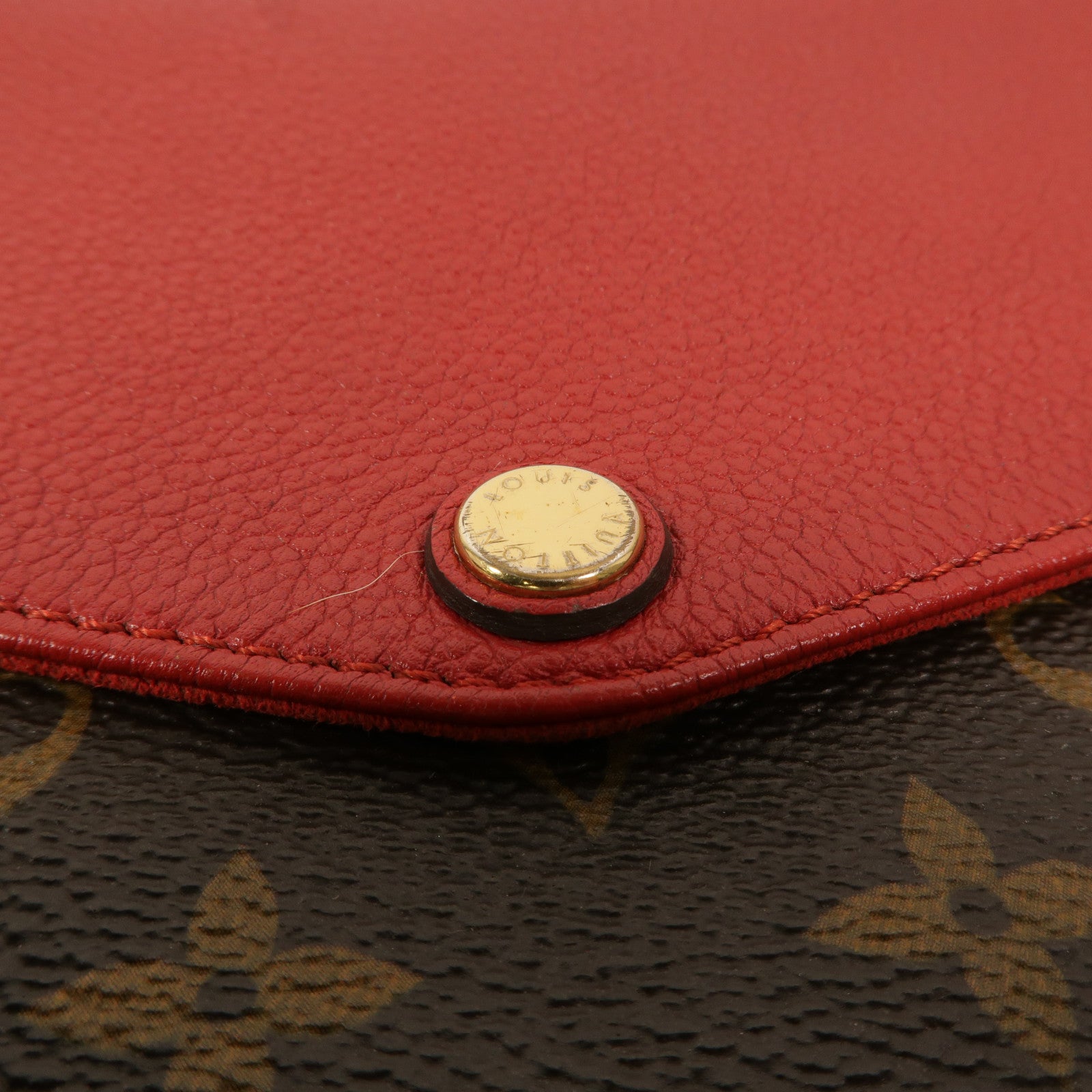 LOUIS VUITTON Monogram/牛皮皮革Twice肩背袋