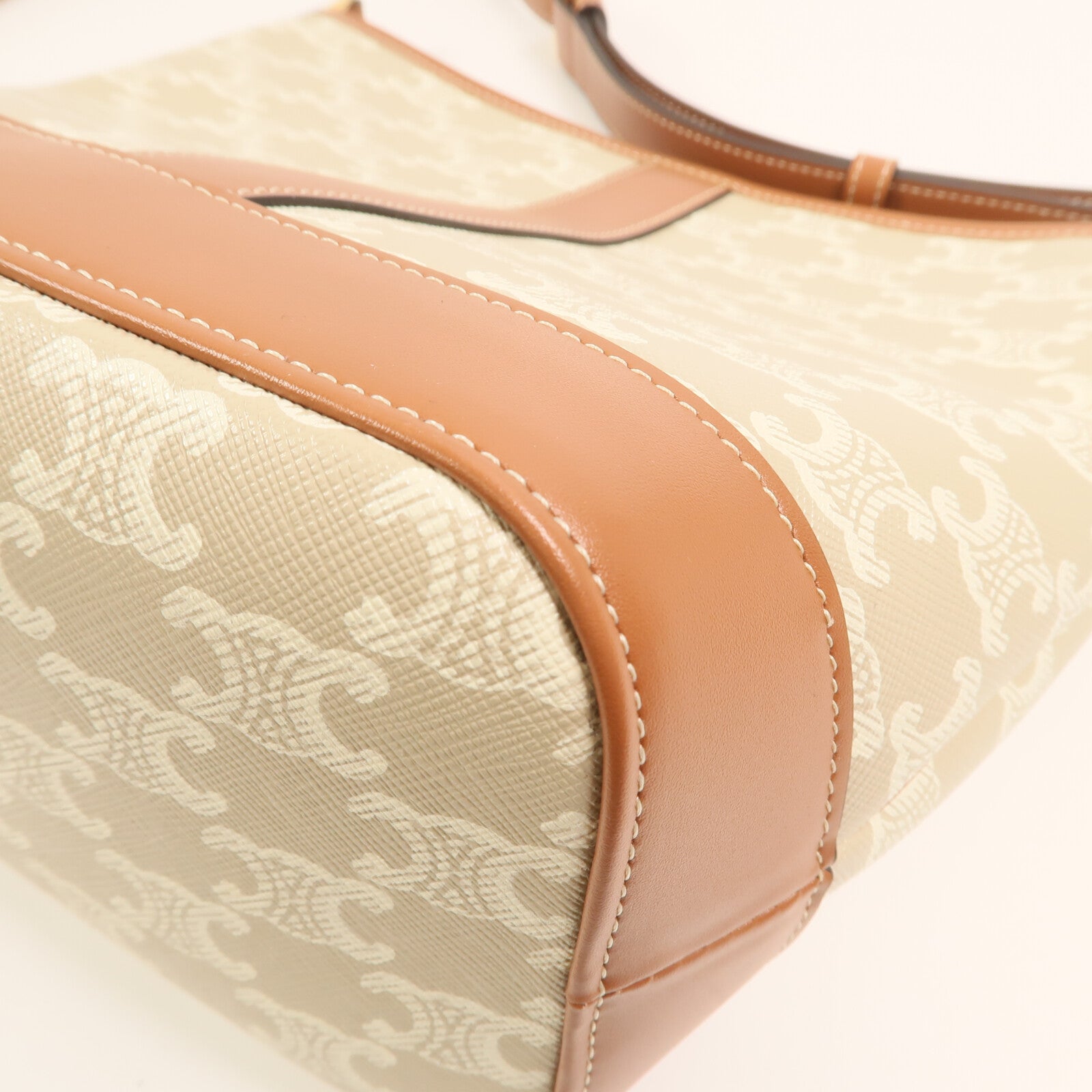 CELINE 塗層帆布Small Bucket金扣肩背袋