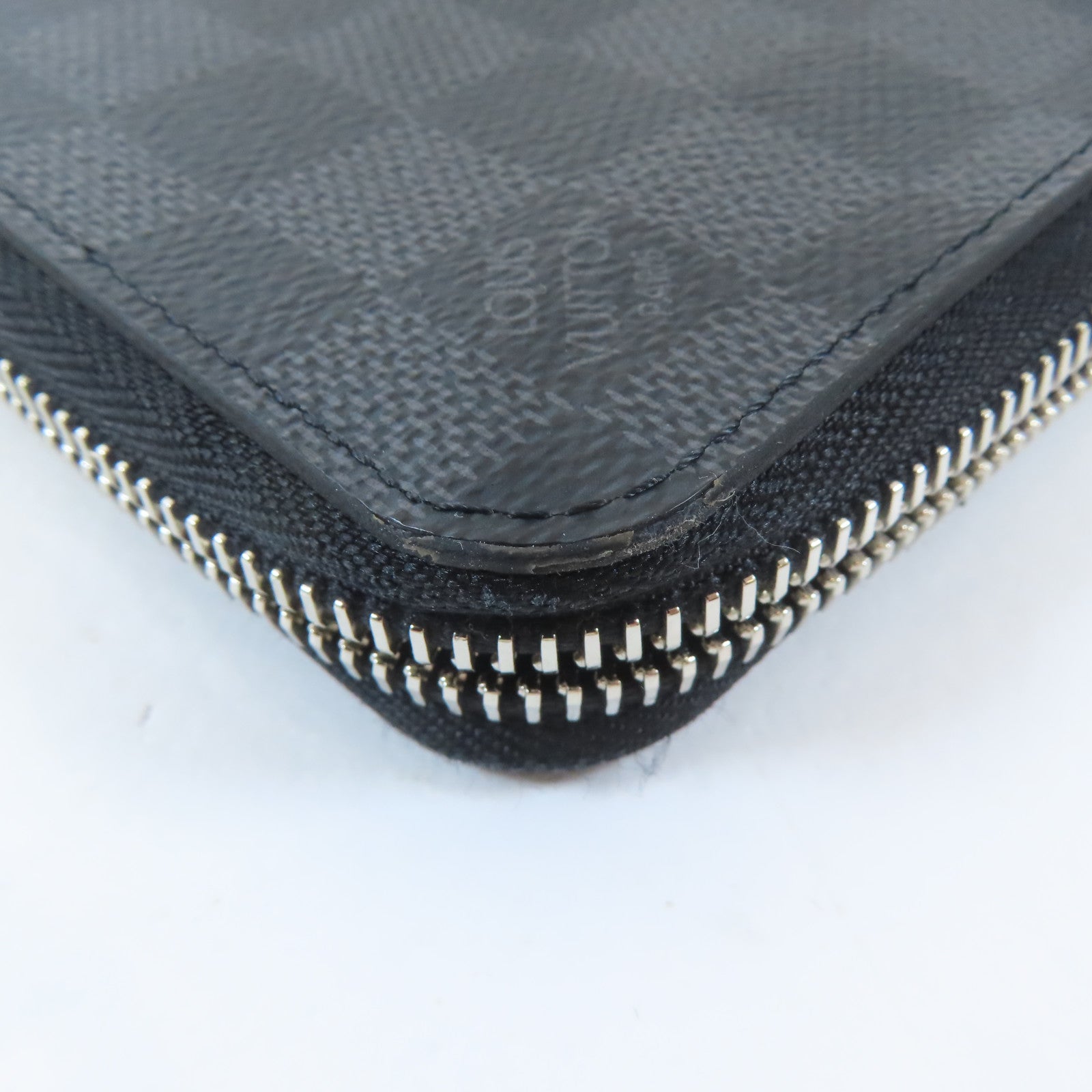 LOUIS VUITTON Damier Graphite Zippy Wallet Vertical銀扣長錢包黑色