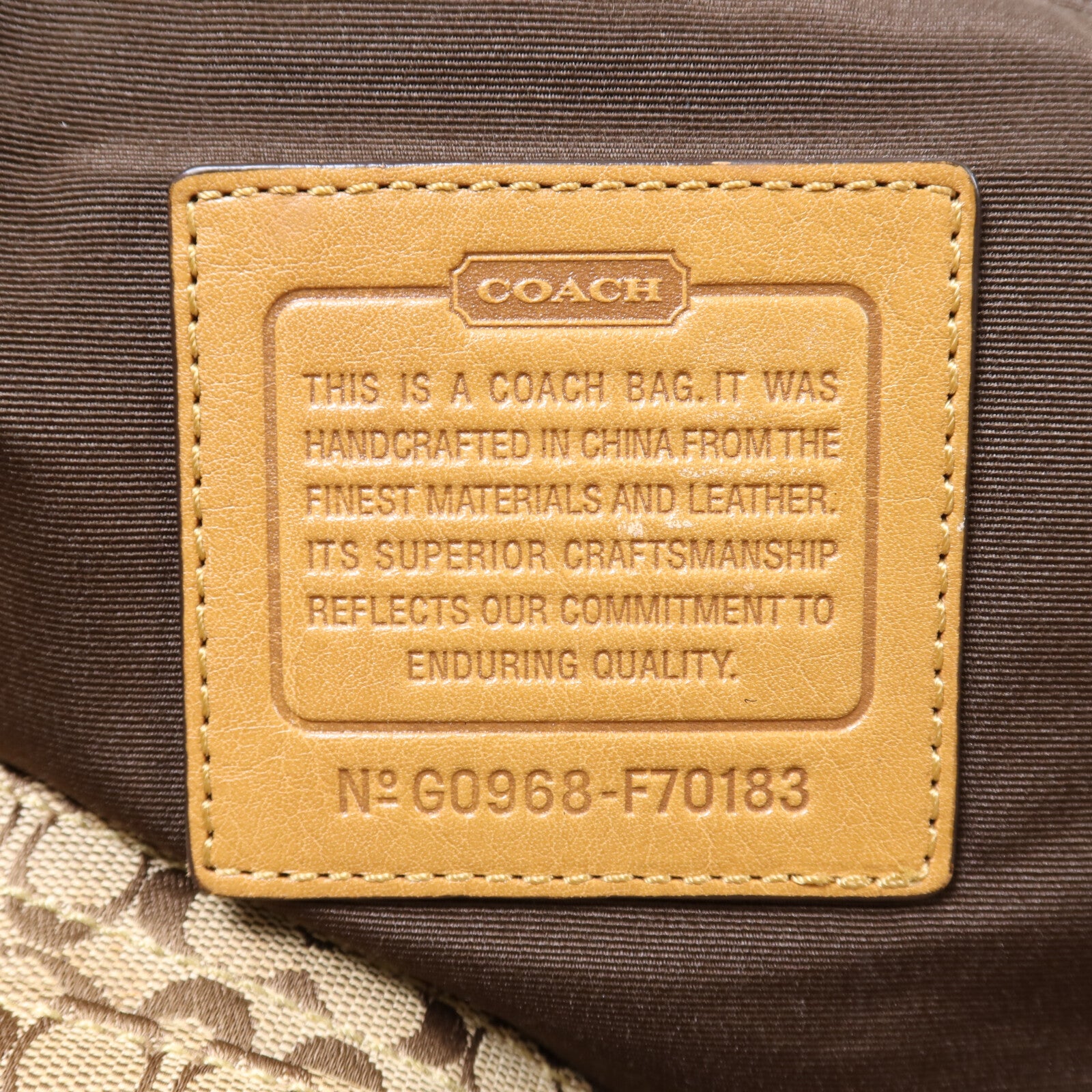 COACH 帆布Shoulder Bag銀扣肩背袋