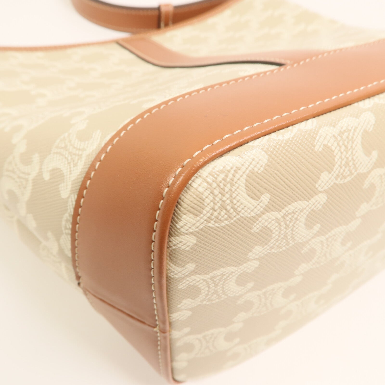 CELINE 塗層帆布Small Bucket金扣肩背袋