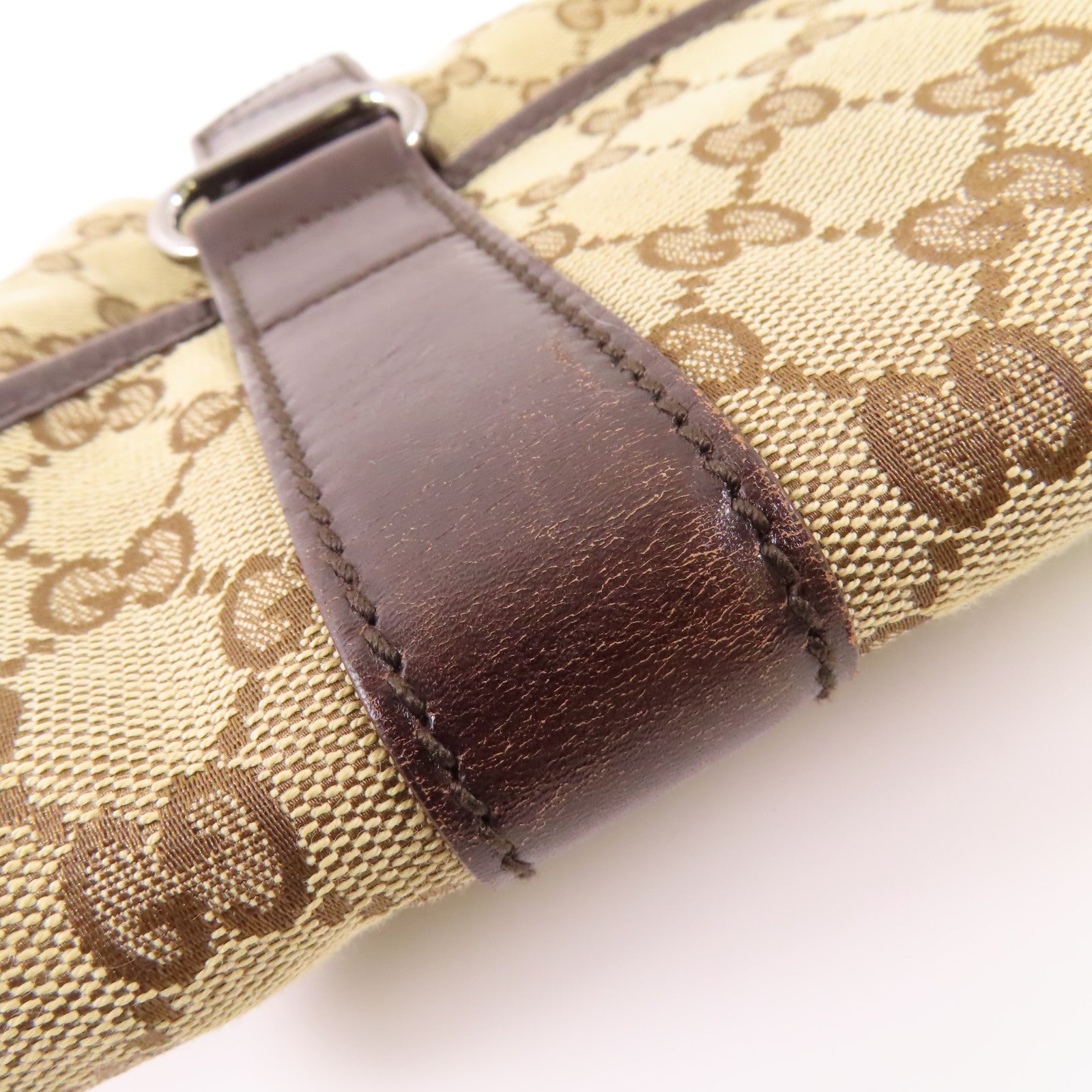 GUCCI 帆布Waist Bag銀扣腰包