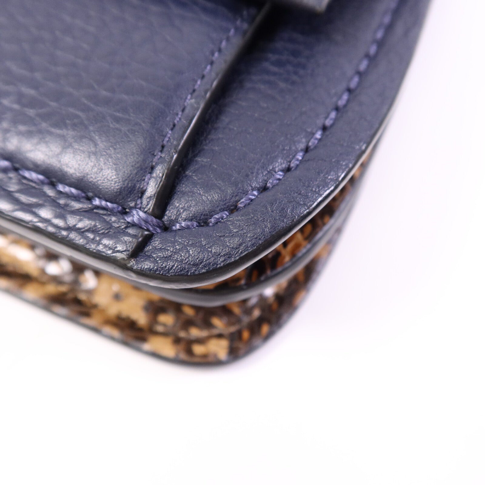 COACH 牛皮/蛇皮皮革Troupe鏈帶肩背袋