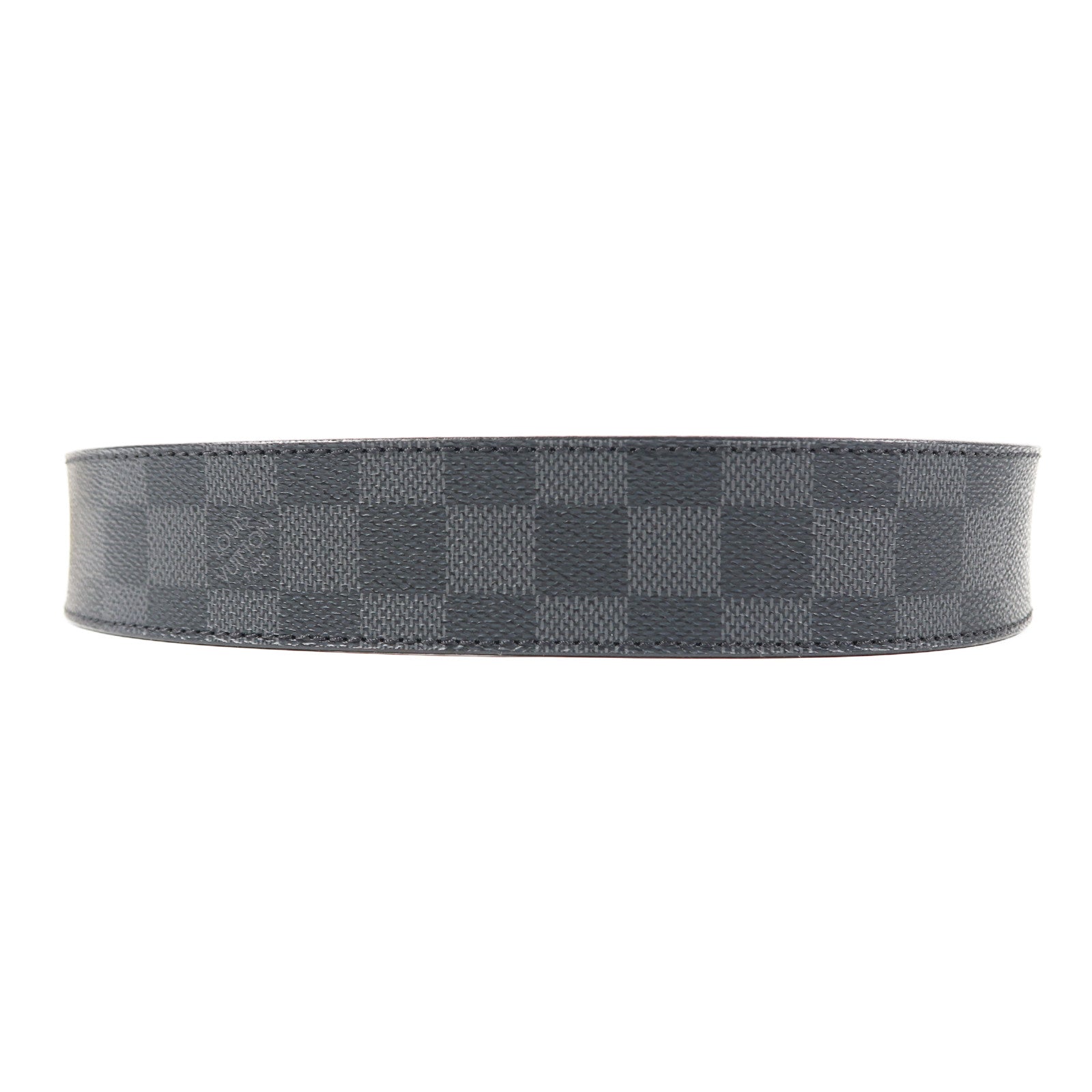 LOUIS VUITTON Damier Graphite Belt 90cm皮帶黑色/灰色