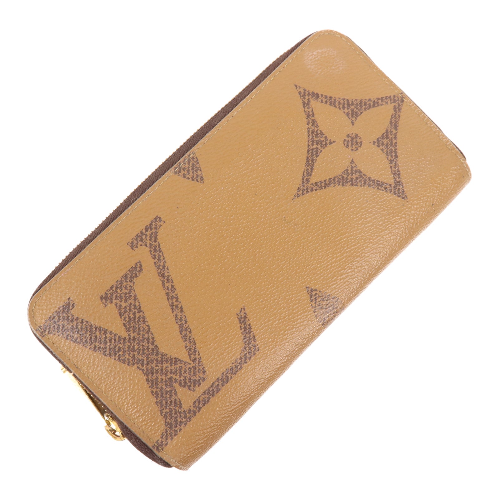 LOUIS VUITTON Monogram Giant Reverse Zippy Wallet金扣長錢包