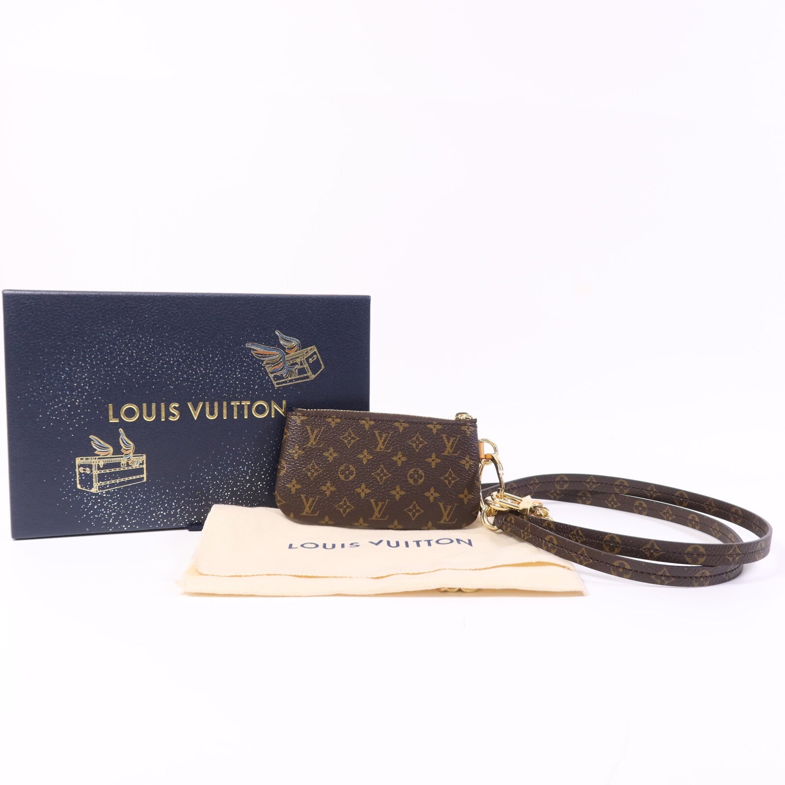LOUIS VUITTON Monogram Phone Holder金扣手拿包