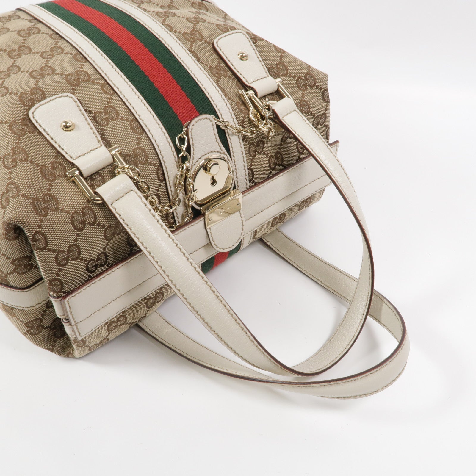 GUCCI 帆布GG Treasure Boston手挽袋