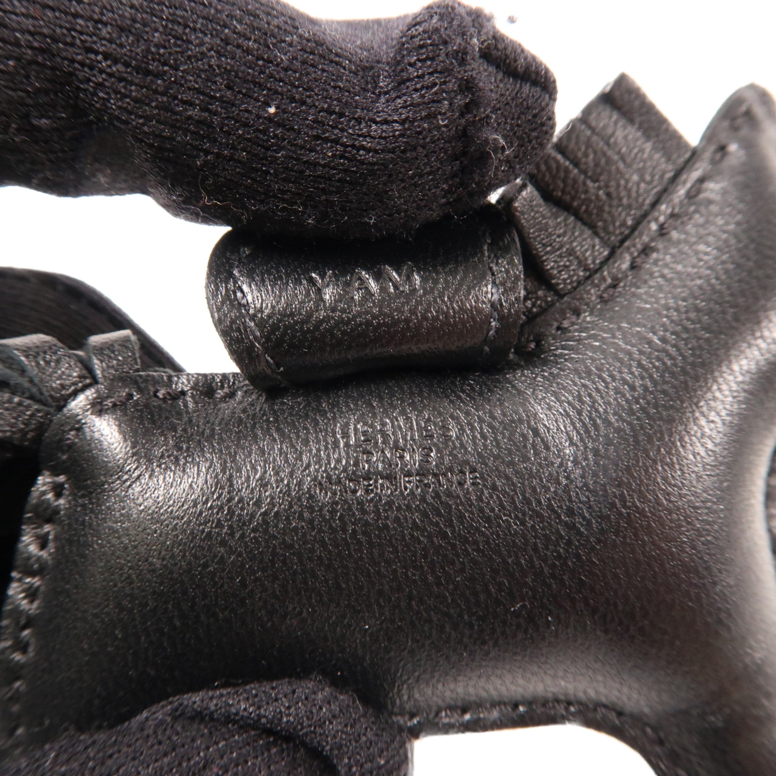 HERMES Swift皮革Rodeo PM掛飾So Black/黑色