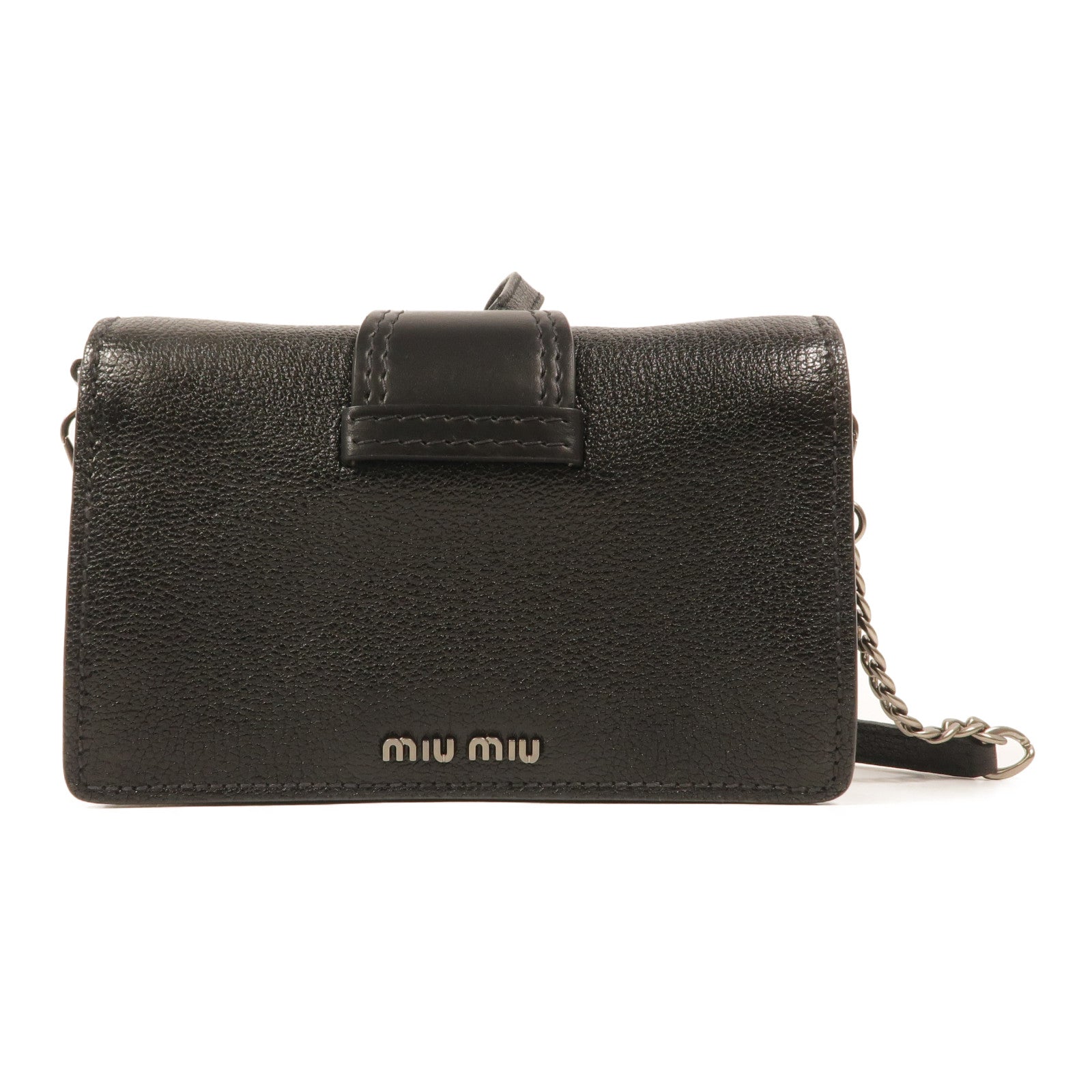 Miu Miu 牛皮皮革Chain Shoulder Bag鏈帶肩背袋