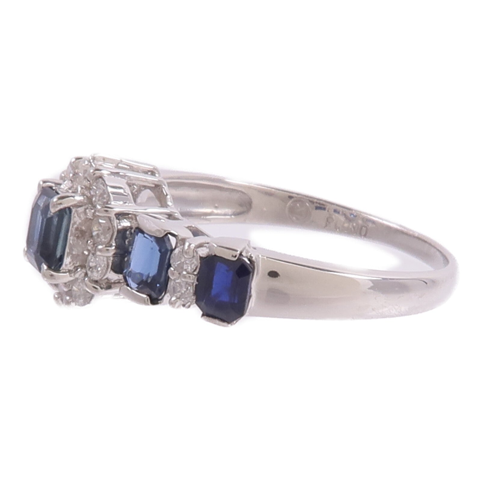 JEWELRY PT900鉑金Sapphire Diamond Ring藍寶石/鑽石戒指