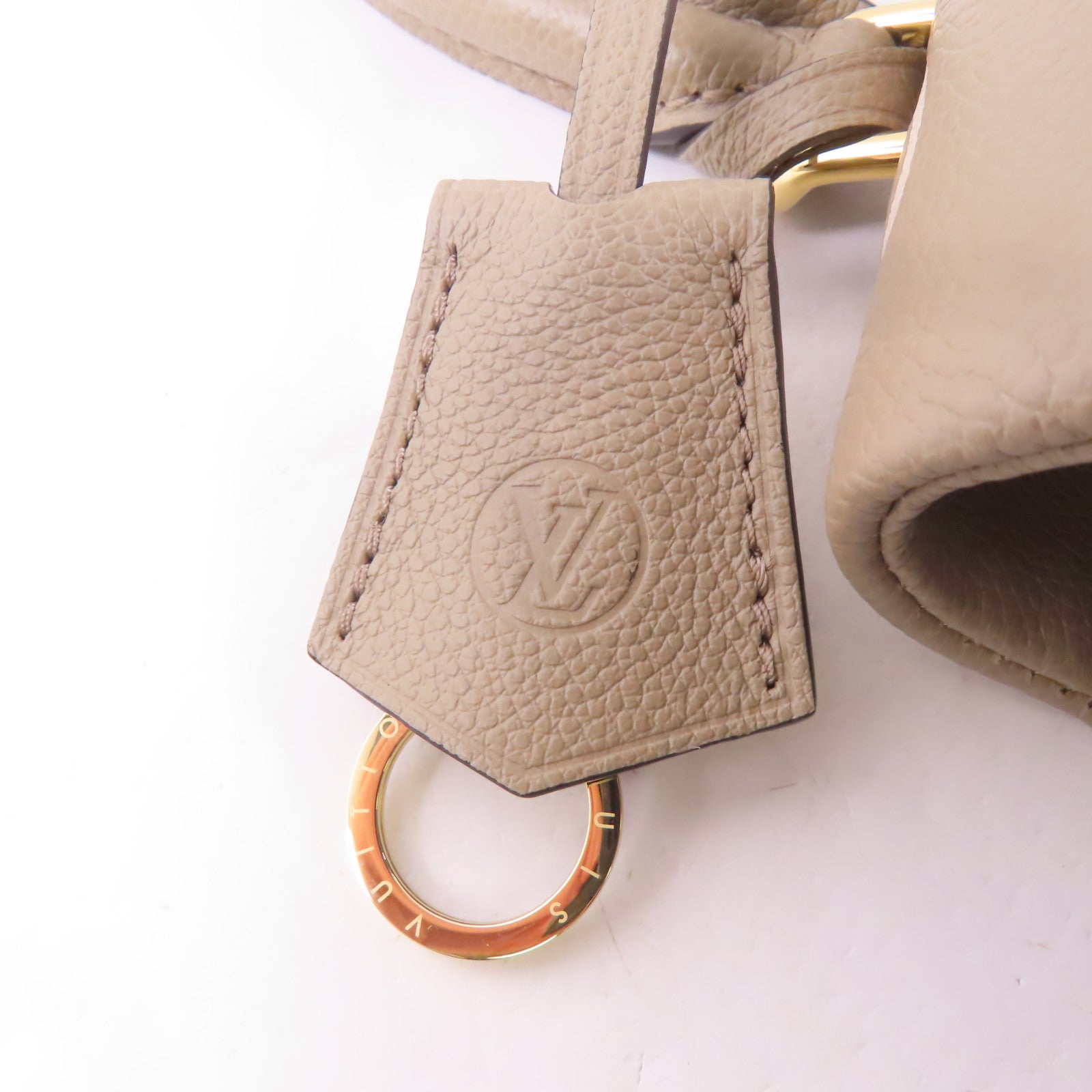 LOUIS VUITTON Monogram Empreinte Madeleine MM金扣手挽肩背兩用袋淺褐色
