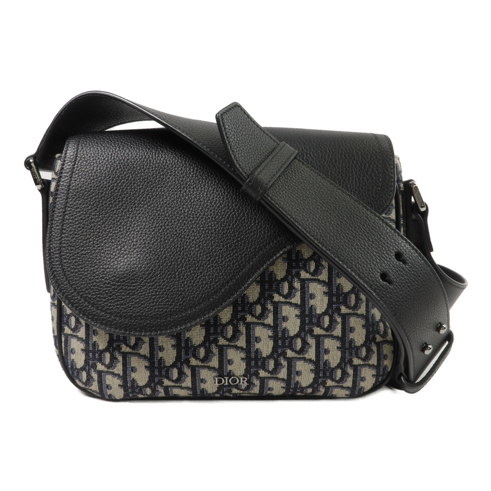 Dior 帆布/皮革Mini Saddle Messenger肩背袋