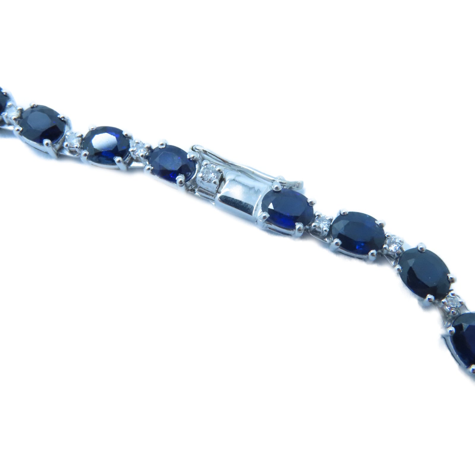 JEWELRY 18K白金Sapphire Diamond Necklace 45.15ct藍寶石/0.84ct鑚石項鍊
