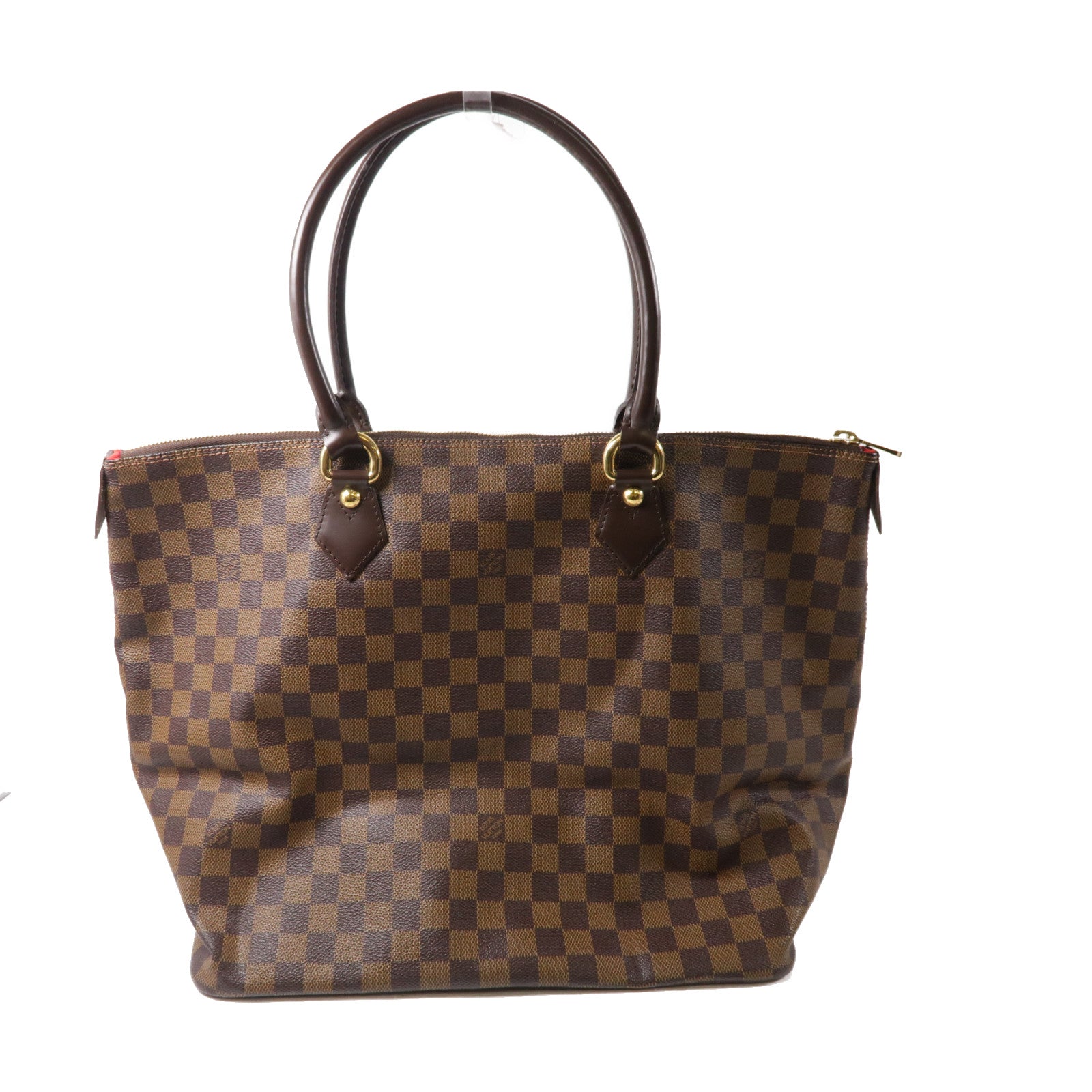 LOUIS VUITTON Damier Saleya GM金扣手挽袋啡色