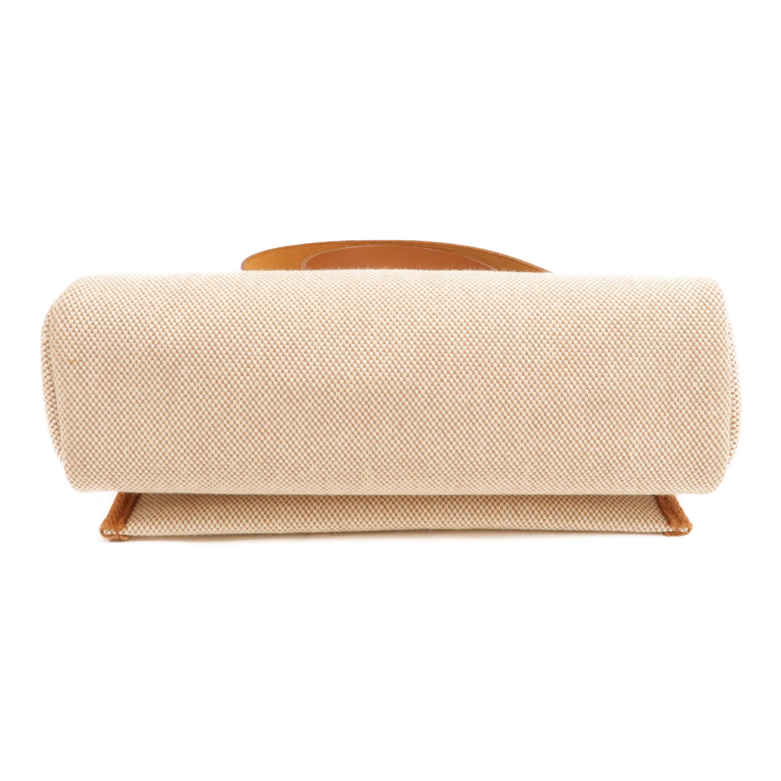 HERMES 帆布Mini Herbag肩背袋Gold/Beige