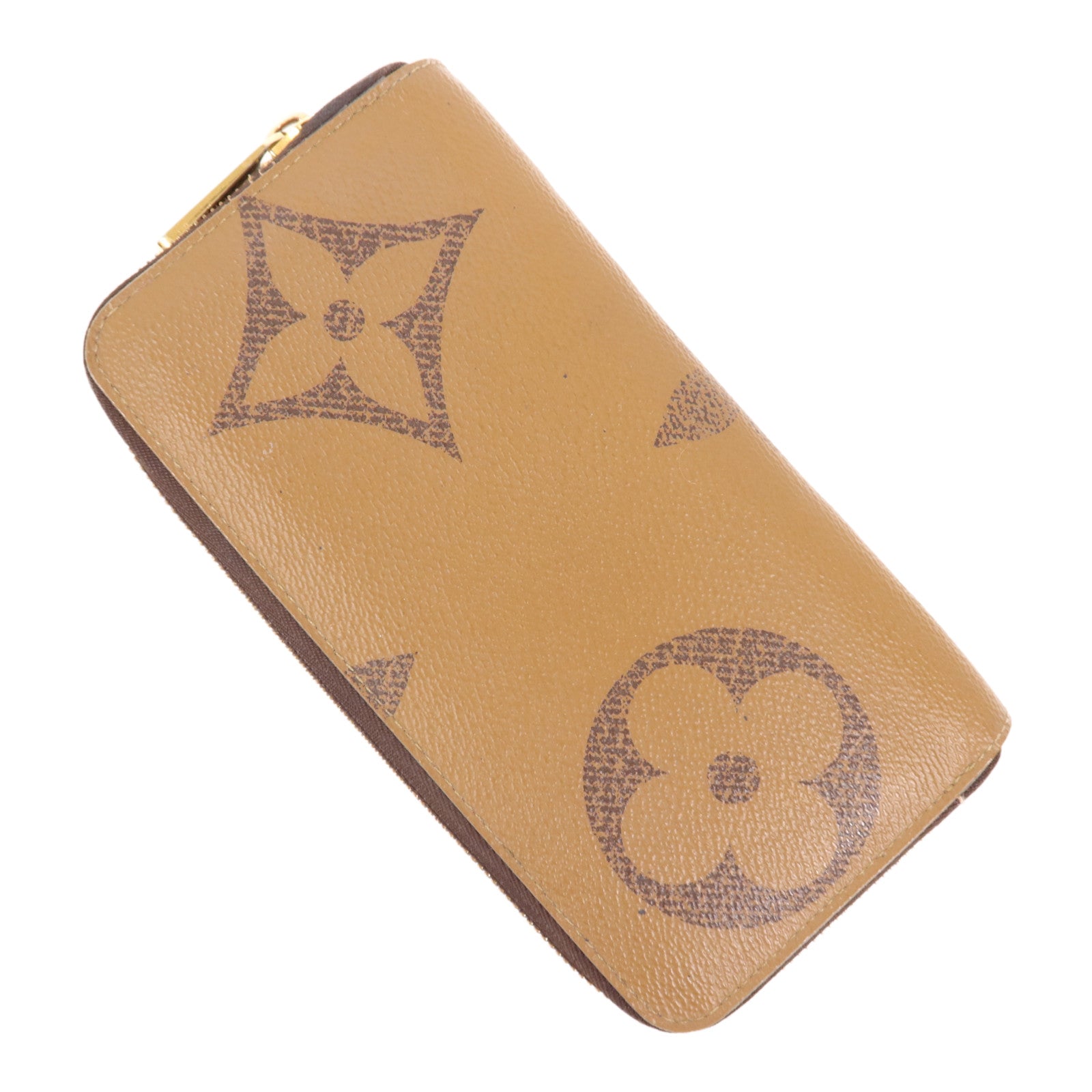 LOUIS VUITTON Monogram Giant Reverse Zippy Wallet金扣長錢包