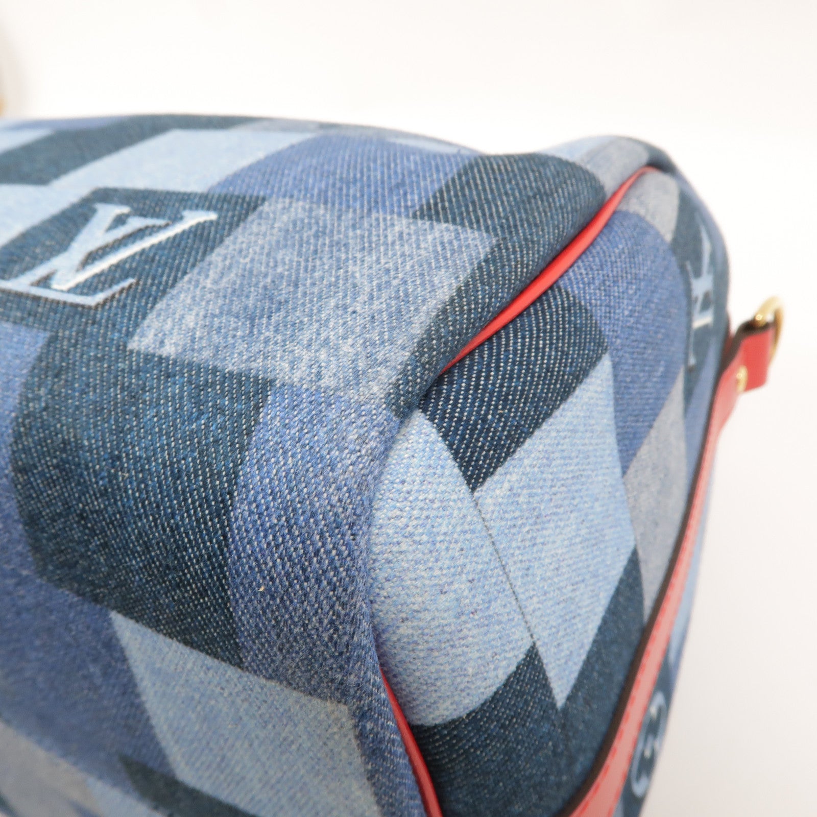 LOUIS VUITTON Monogram Denim Speedy Bandouliere 30手挽肩背兩用袋