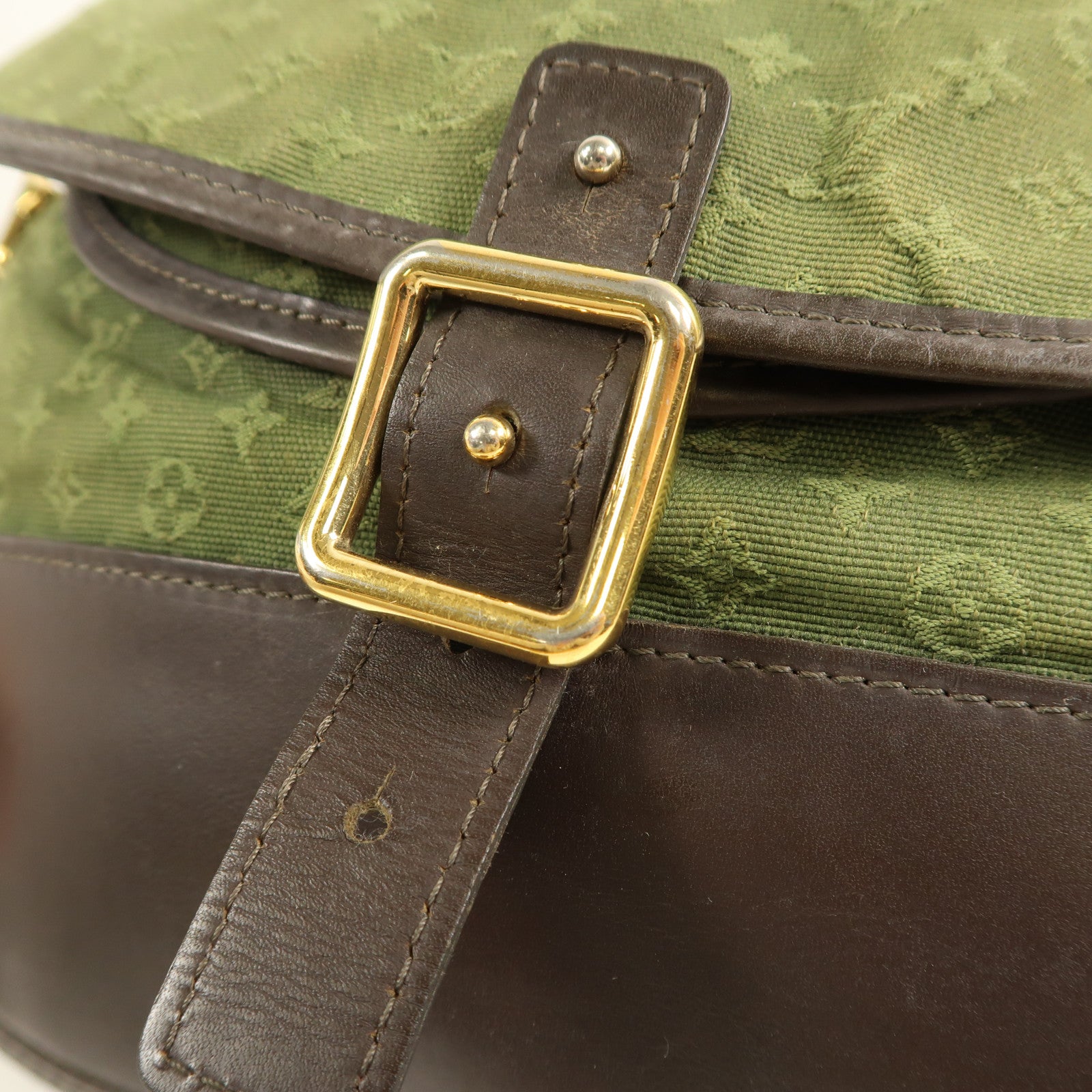 LOUIS VUITTON 帆布/皮革Mini Marjoly金扣肩背袋