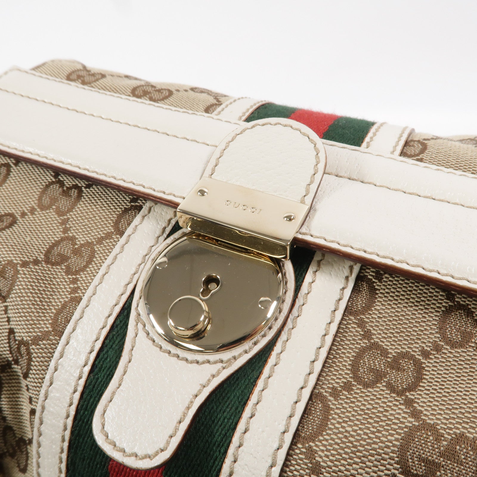 GUCCI 帆布GG Treasure Boston手挽袋
