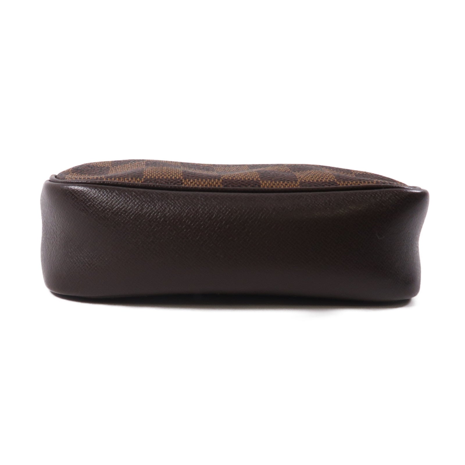 LOUIS VUITTON Damier Trousse Makeup Pouch金扣手挽袋啡色