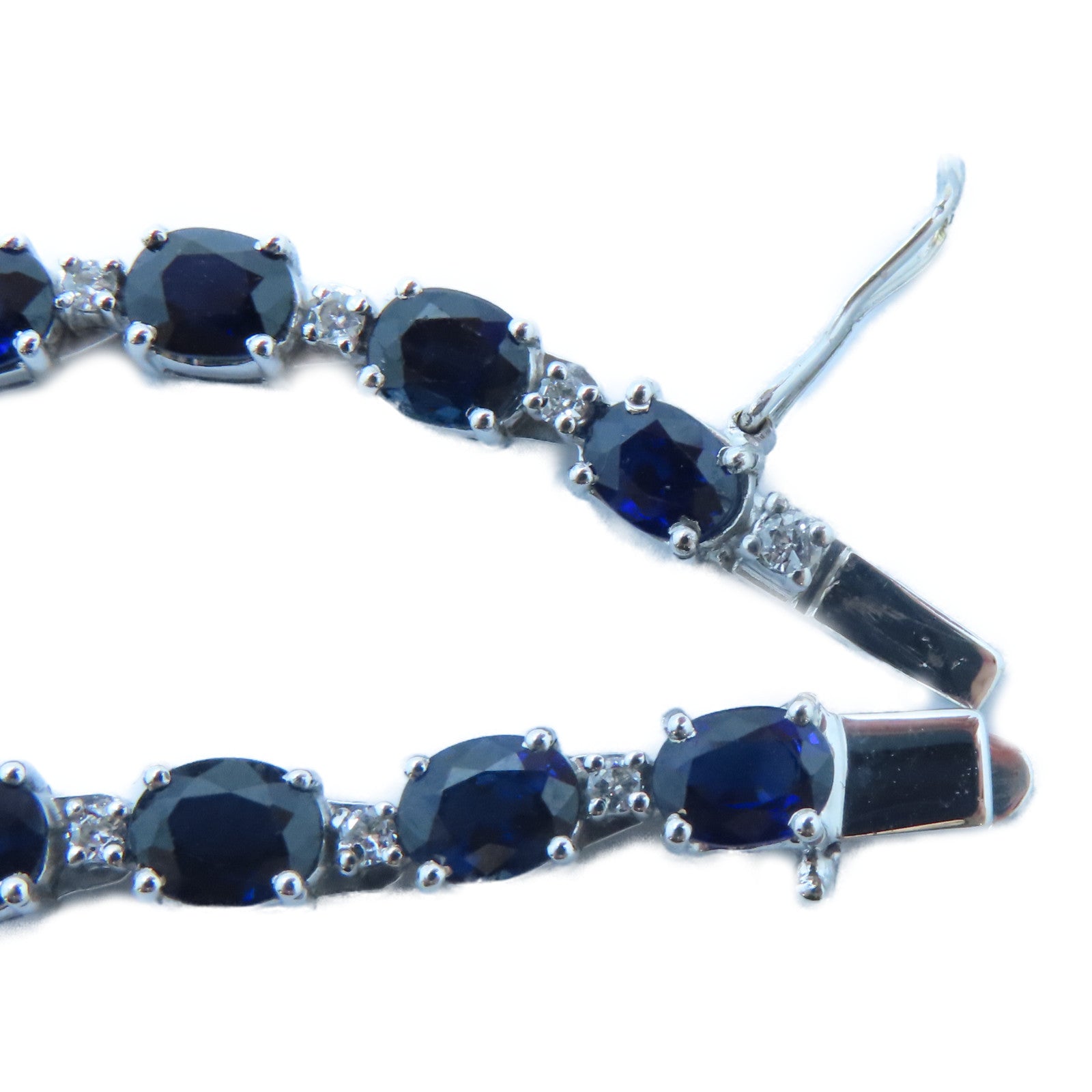 JEWELRY 18K白金Sapphire Diamond Necklace 45.15ct藍寶石/0.84ct鑚石項鍊