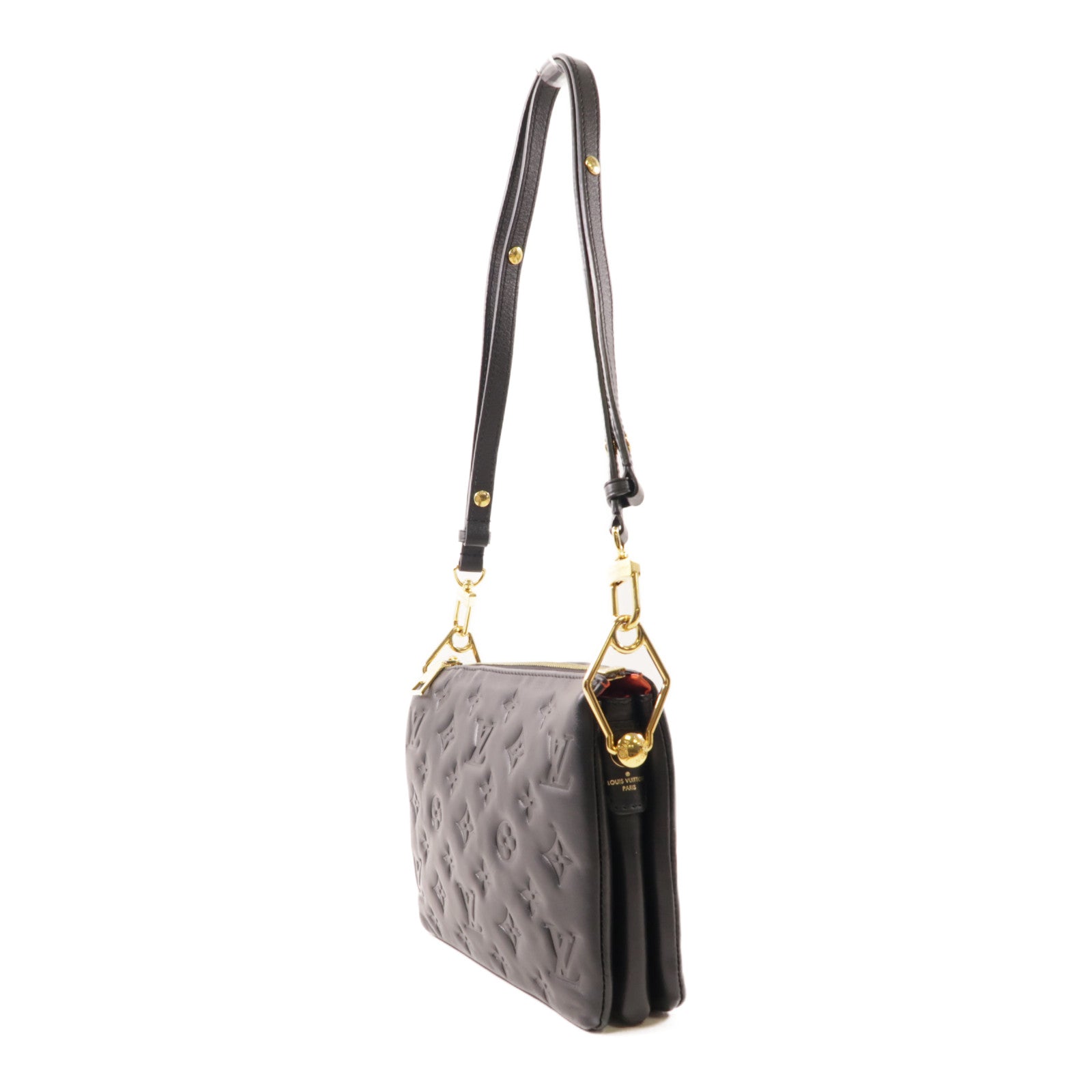 LOUIS VUITTON LV GHW Coussin 2 Way Shoulder Handbag M21259 Monogram Embossed
